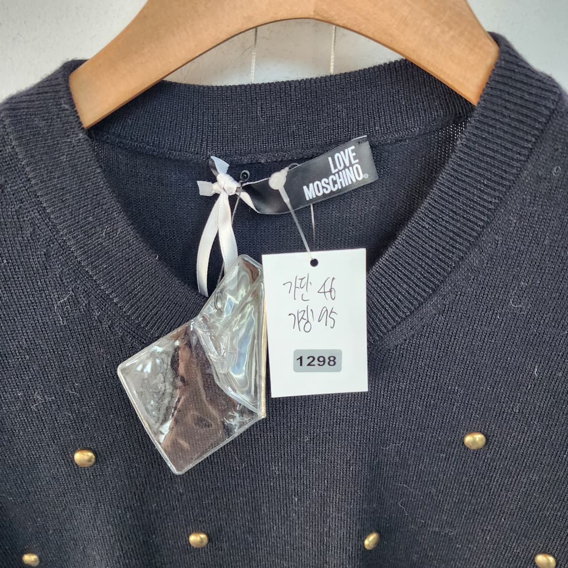 모스키노 블랙 금장 장식 니트 원피스 상품이미지10