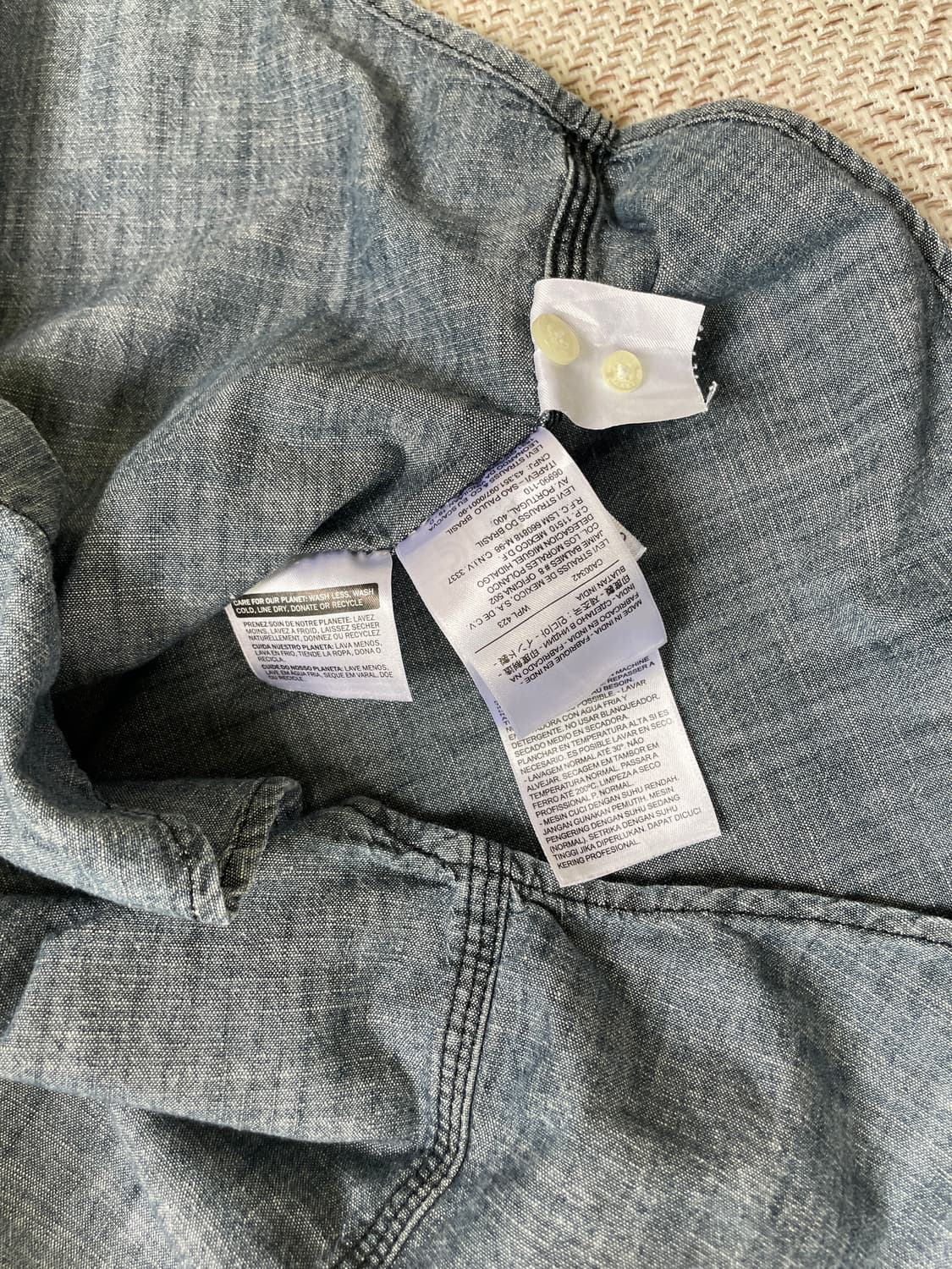 리바이스 샴브레이 데님셔츠 J04344 상품이미지5