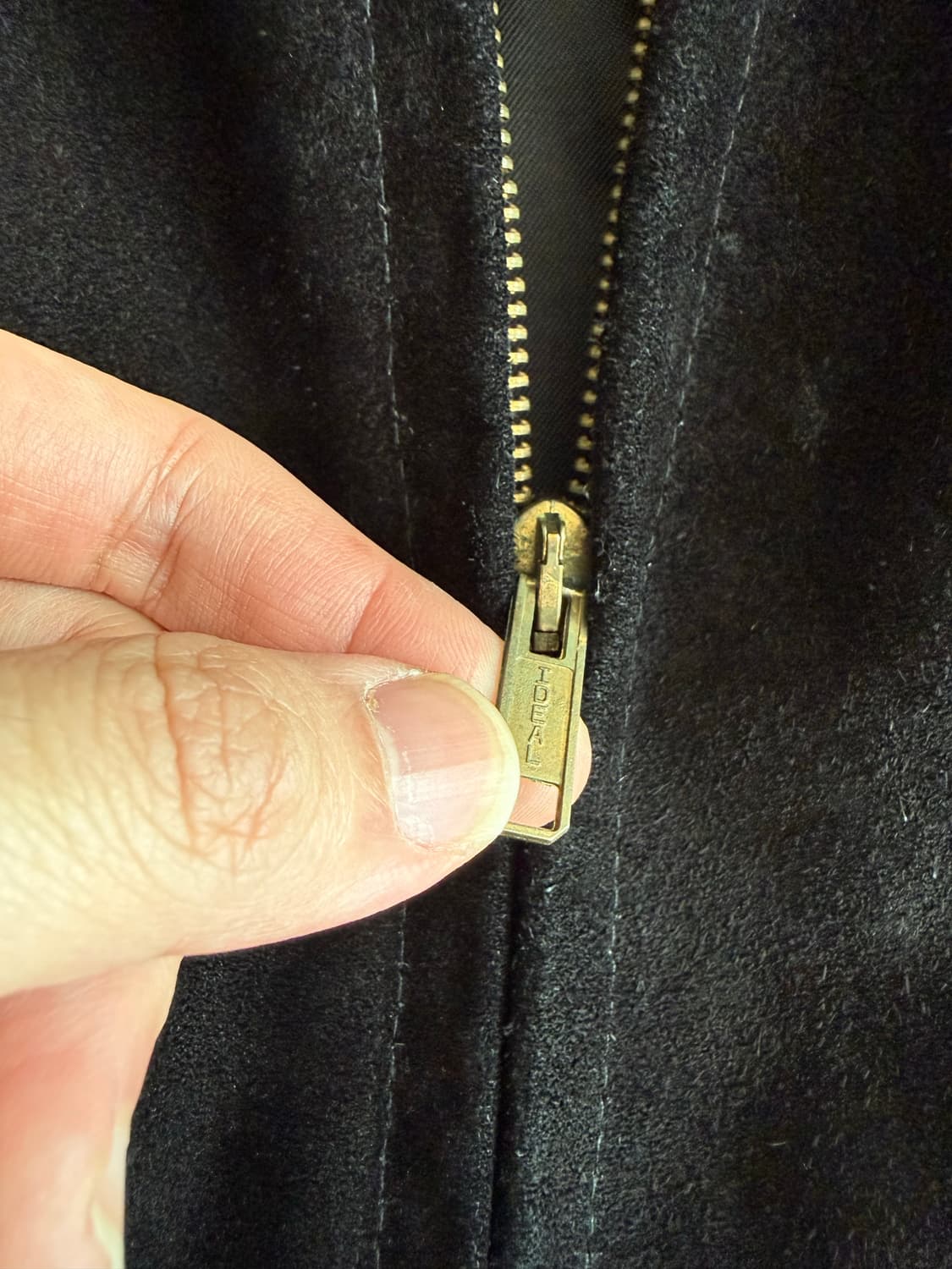 빈티지 쇼트 스웨이드 블루종 상품이미지3