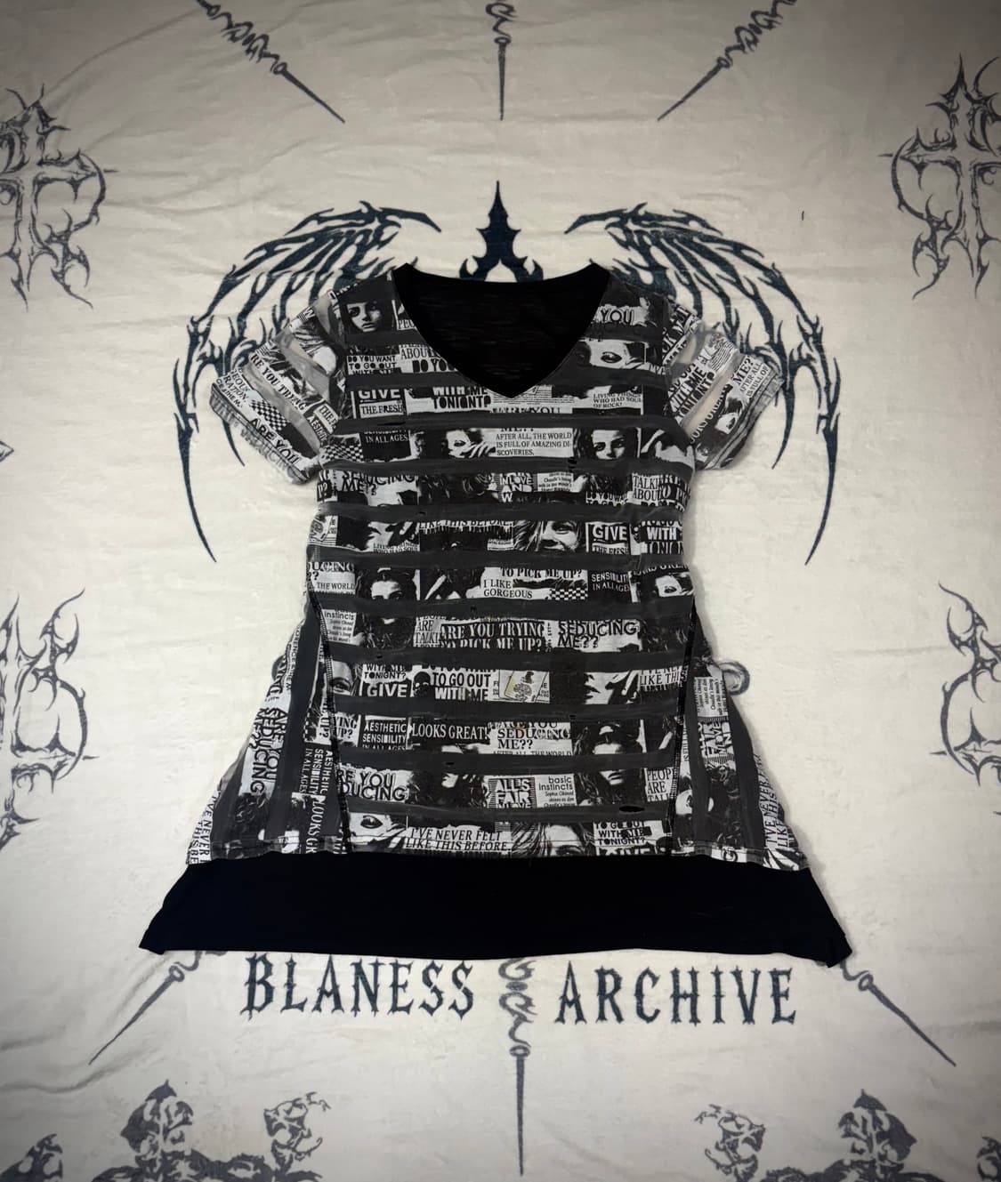 00's graphics Layered See-through sleeve 상품이미지8