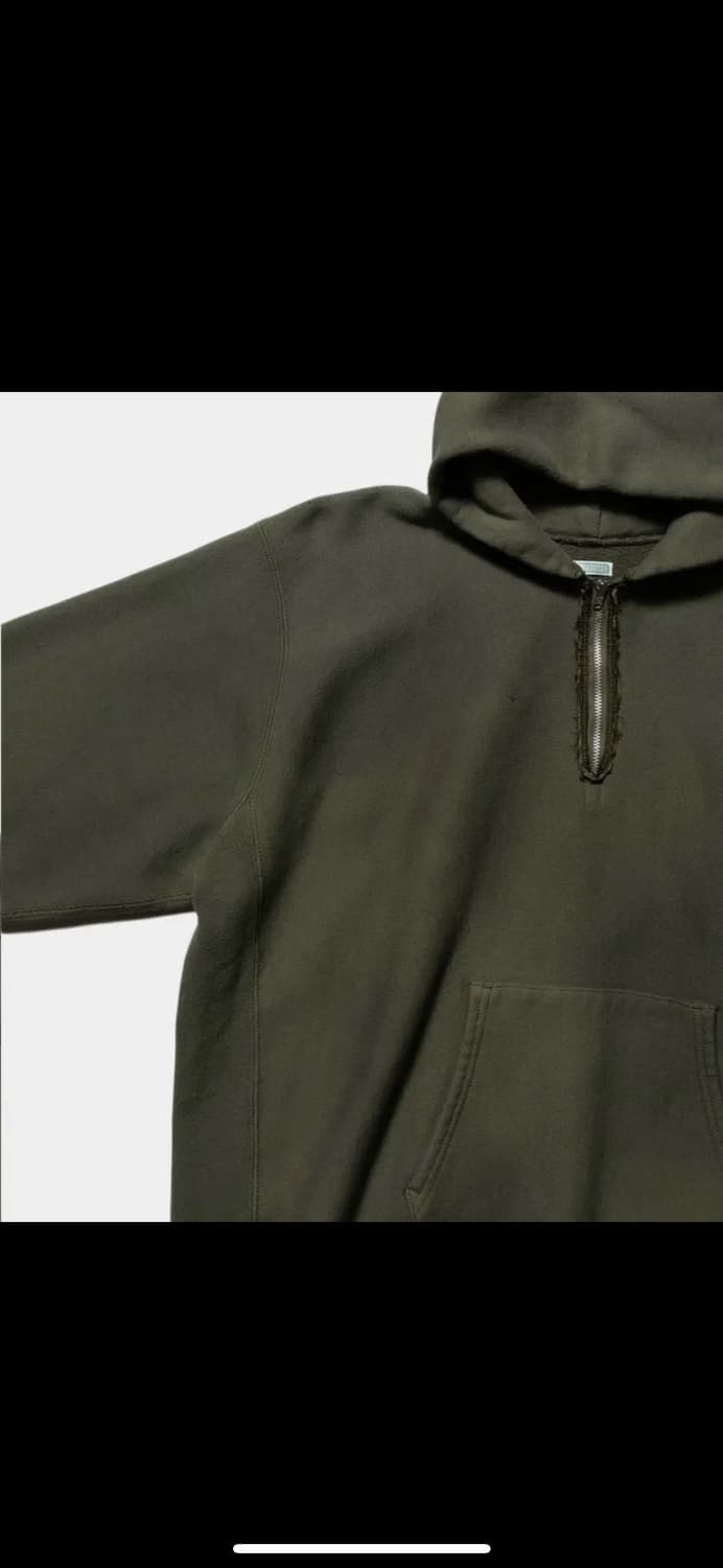 아프레쎄 a.presse 하프 후드 집업 올리브 3 상품이미지5