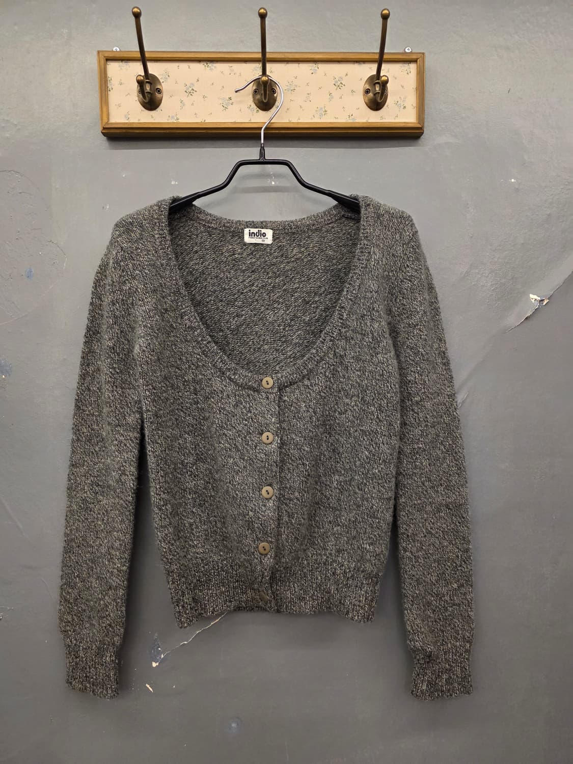 일본빈티지 그레이브이넥가디건 상품이미지1