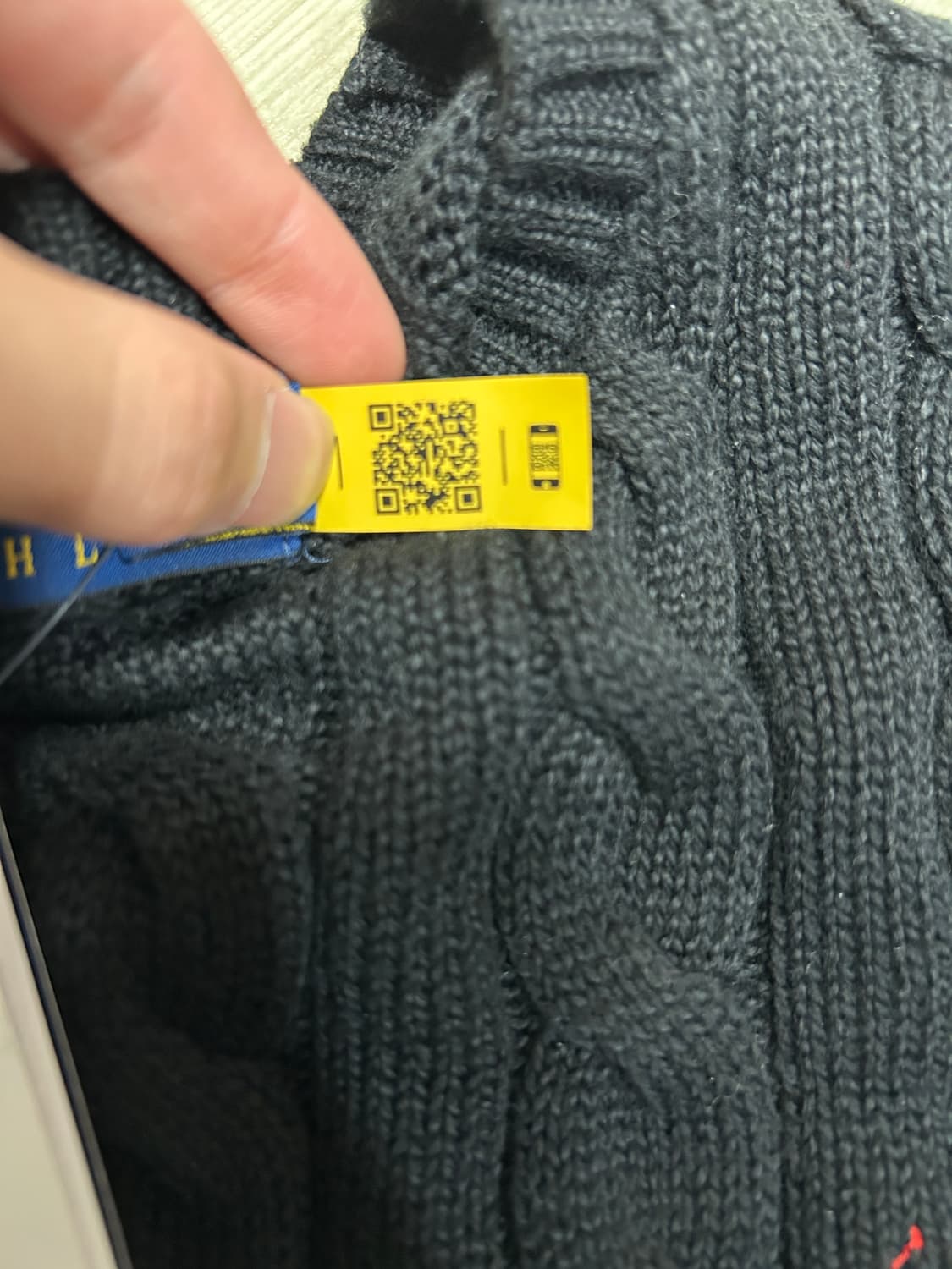 (새상품) 폴로 케이블 니트 - 블랙 XS 상품이미지2