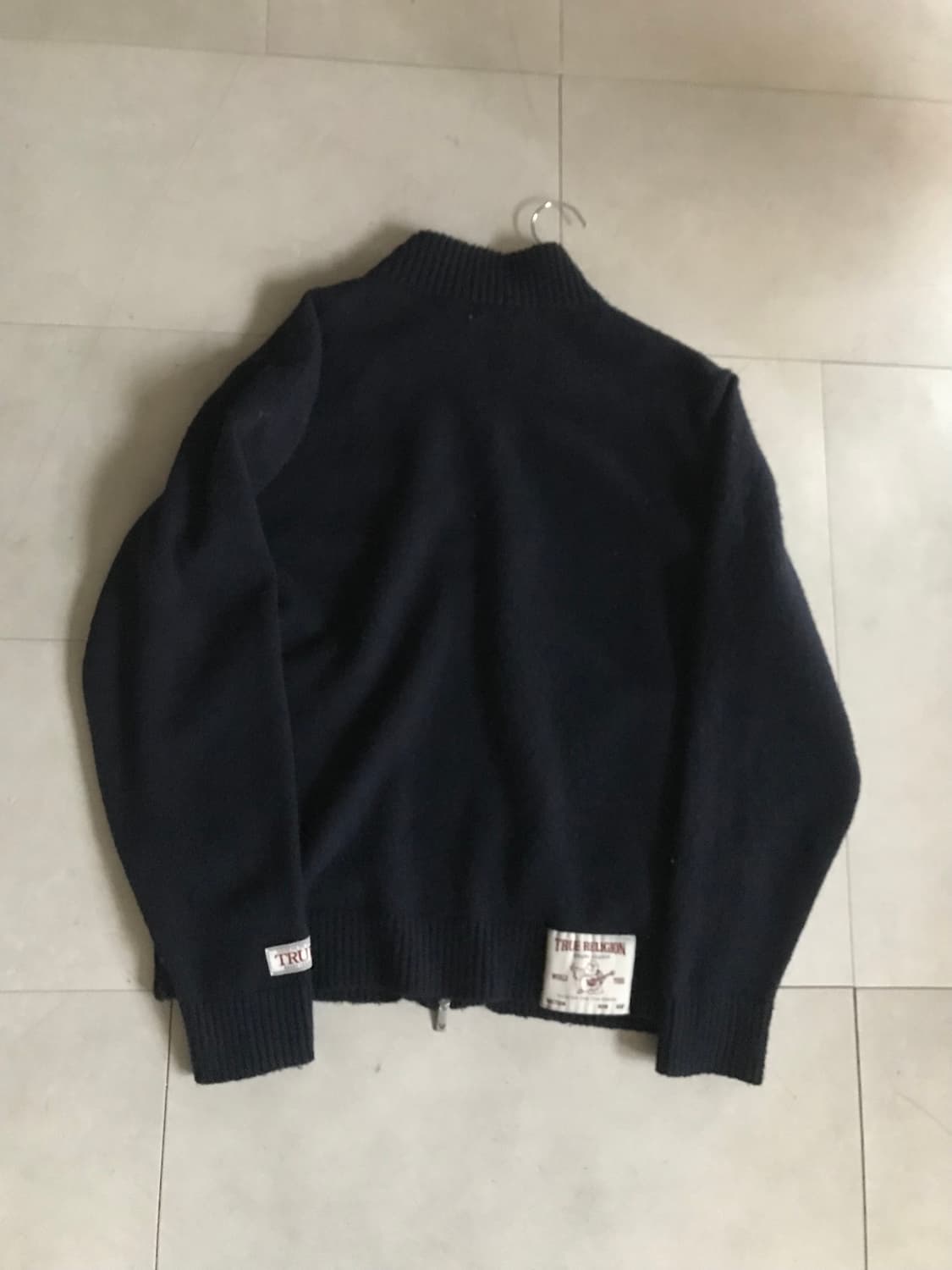 트루릴리전 네이비 오버핏 니트집업 상품이미지10