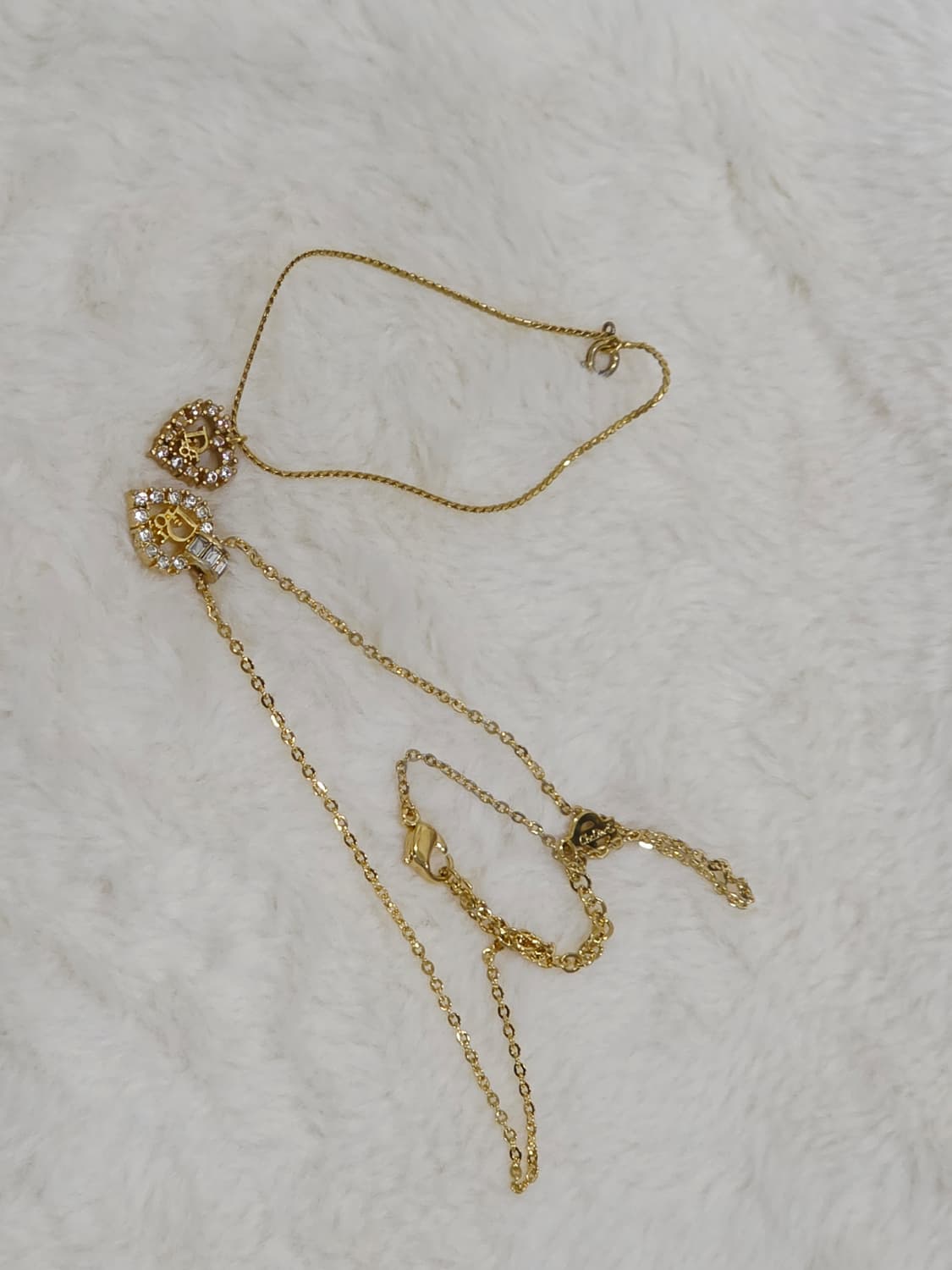 디올 금장 큐빅하트 dior 로고 팔찌 상품이미지5