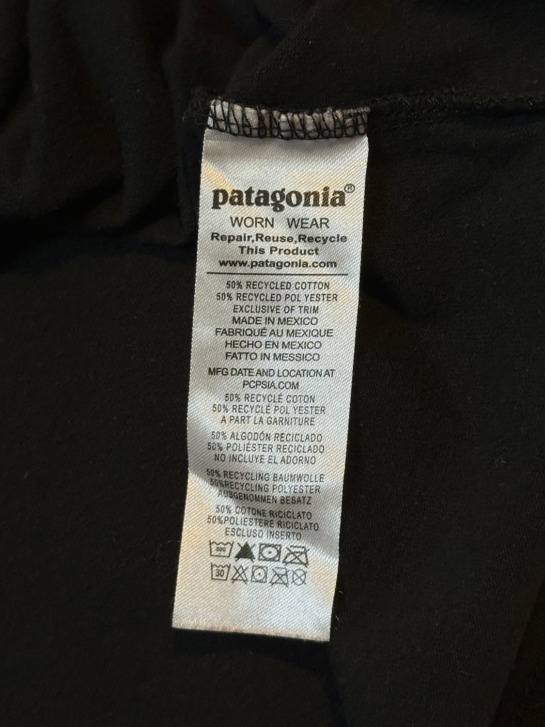 파타고니아 PATAGONIA 백프린팅 반팔 티셔츠 블랙 상품이미지6