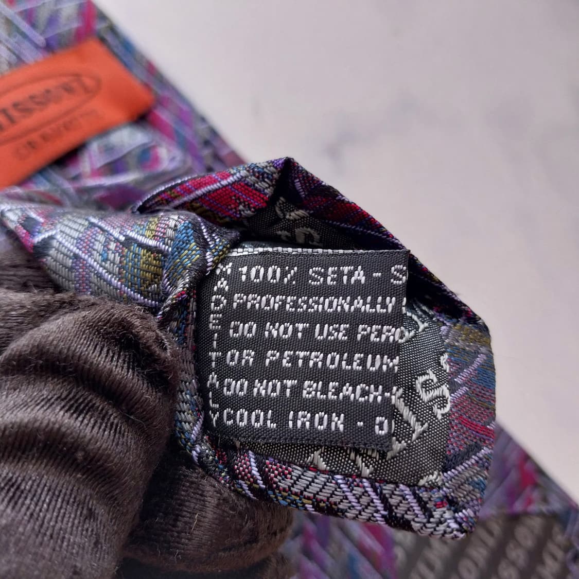 미쏘니 실크 퍼플 믹스 자카드 넥타이 9.6cm A+등급 K2414
 상품이미지10