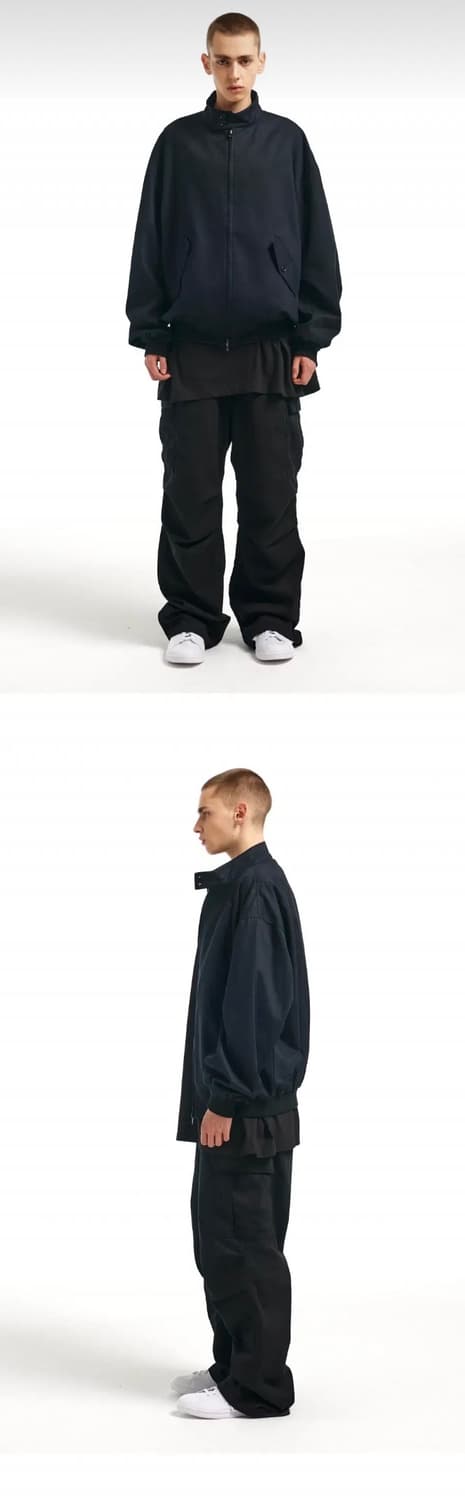 Mngu 오버사이즈드 해링턴 자켓 블랙 L 상품이미지4