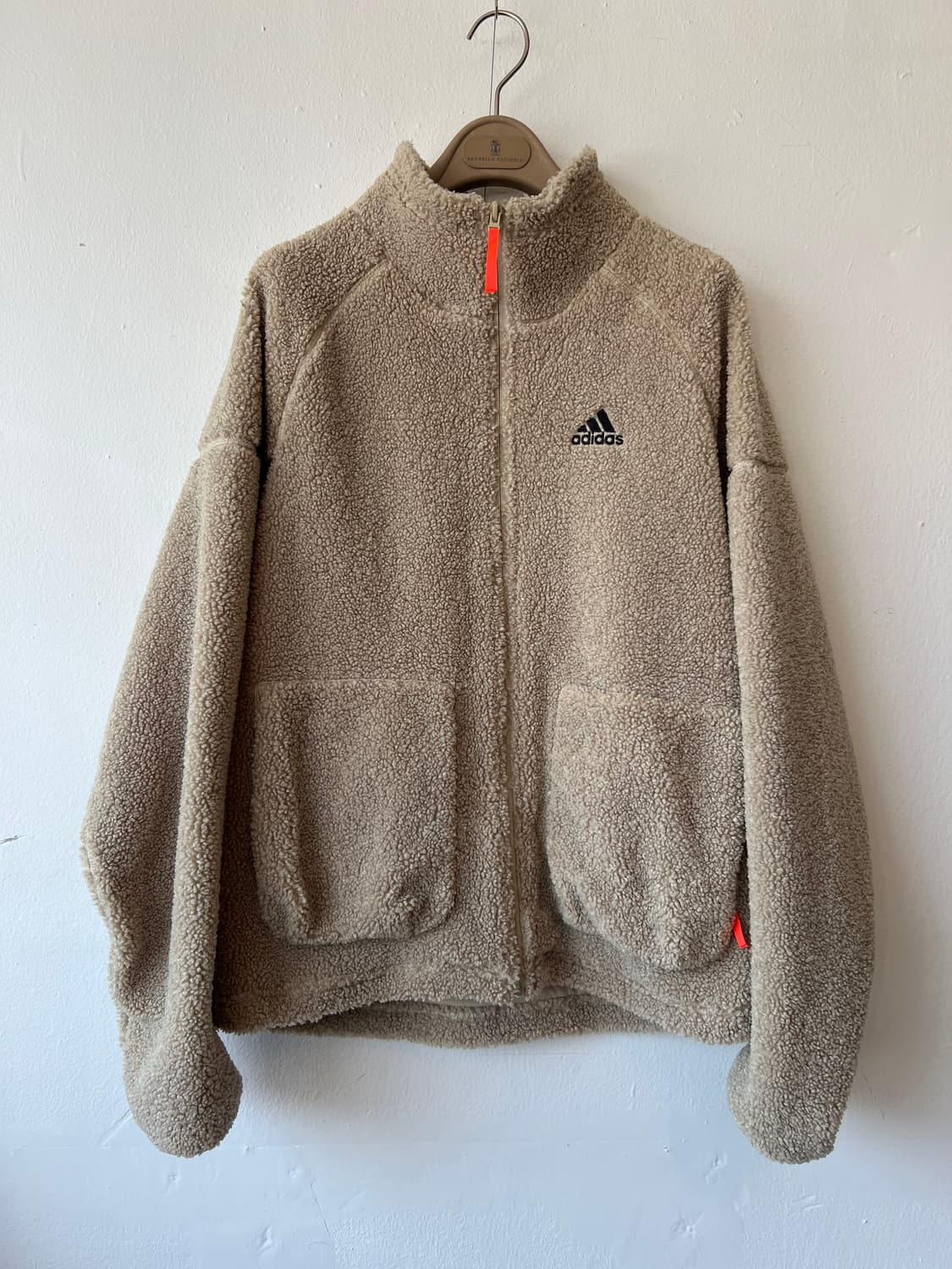 아디다스 남성 베이지 후리스집업점퍼 간절기점퍼 상품이미지2