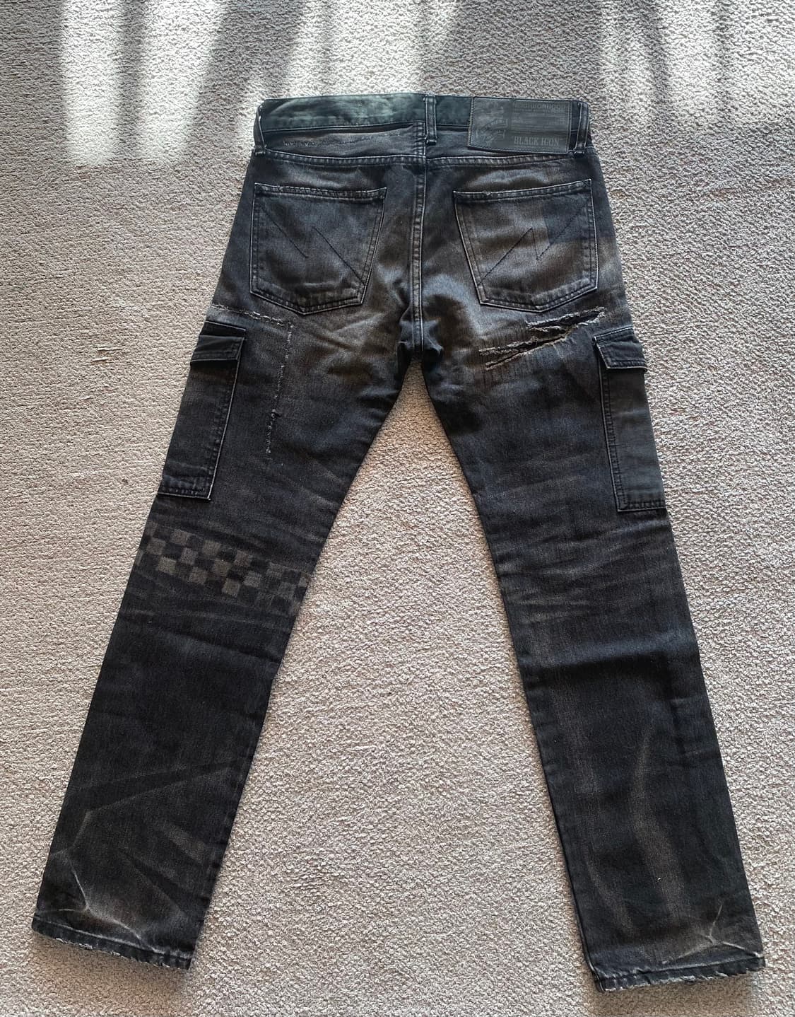 네이버후드 11aw 블랙 아이콘 체커보드 상품이미지5