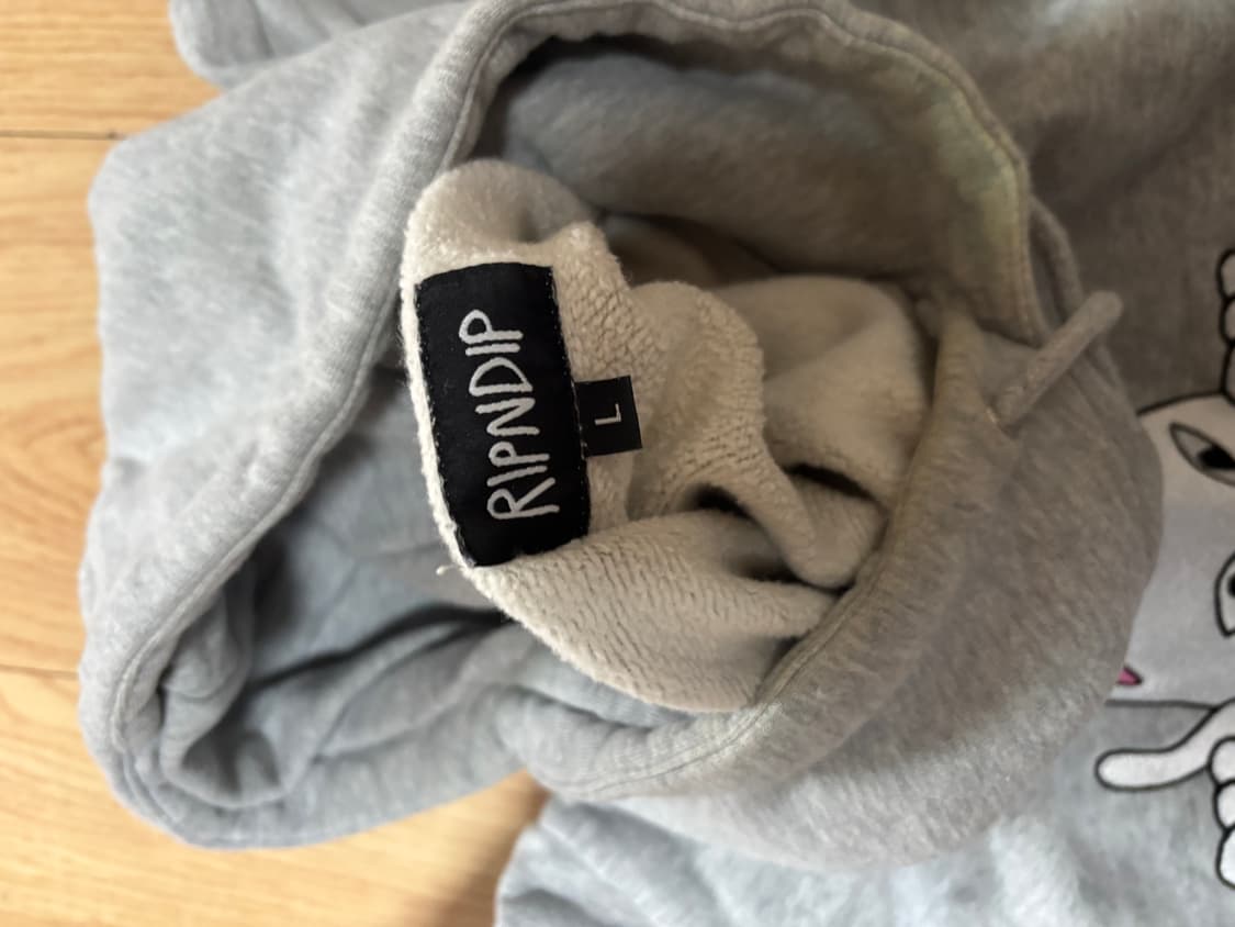 립앤딥 박시 후드티 그레이 L 상품이미지3