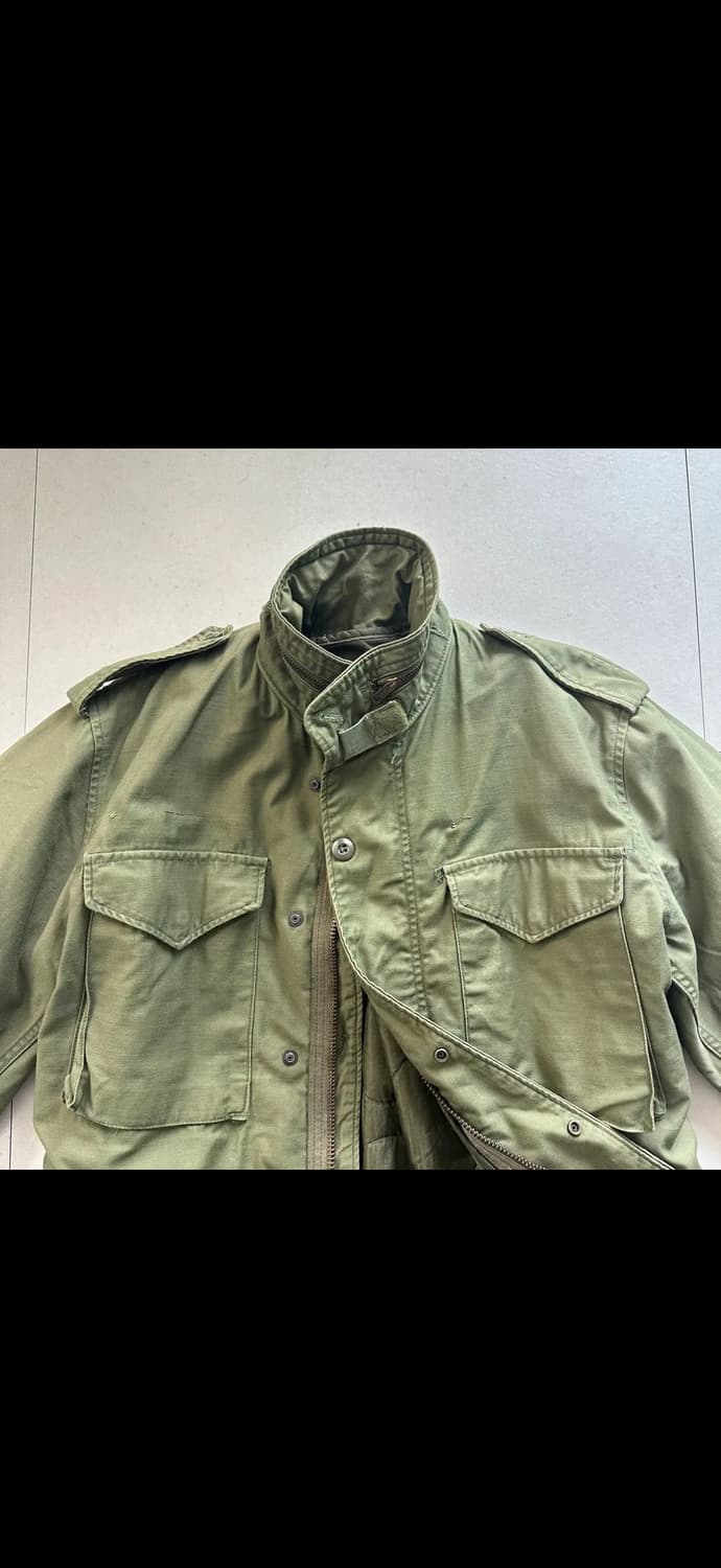 70s 미군 오리지널 M-65 필드 자켓 (라이너 포함) 스몰 레귤러 상품이미지2
