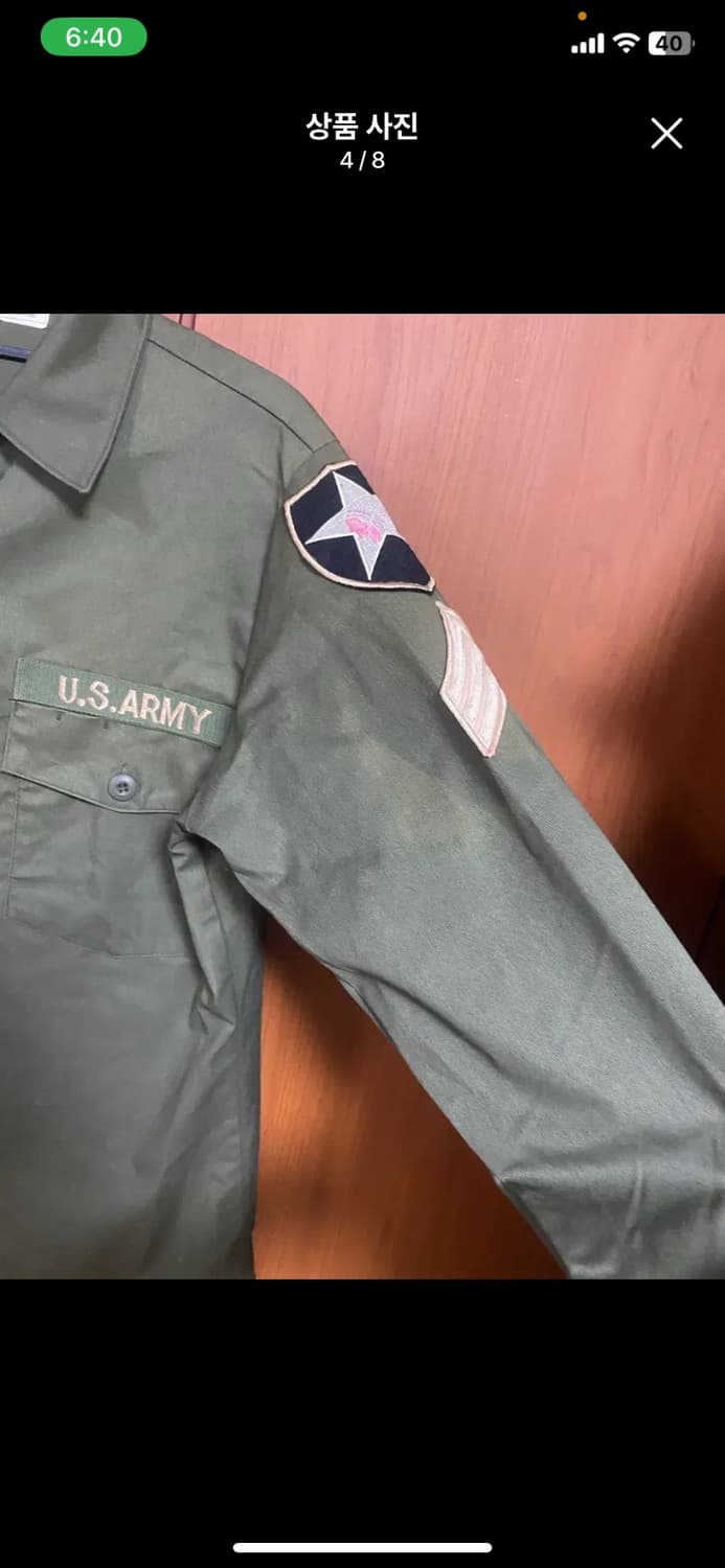 [MIL] U.S.ARMY OG507 임진스카웃 자켓 14 1/2 사이즈 상품이미지4