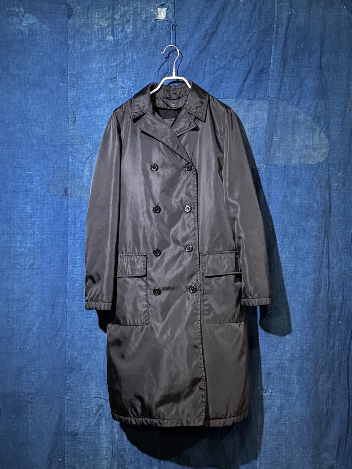 44-55 ) PRADA Double Breasted Nylon Coat 상품이미지1