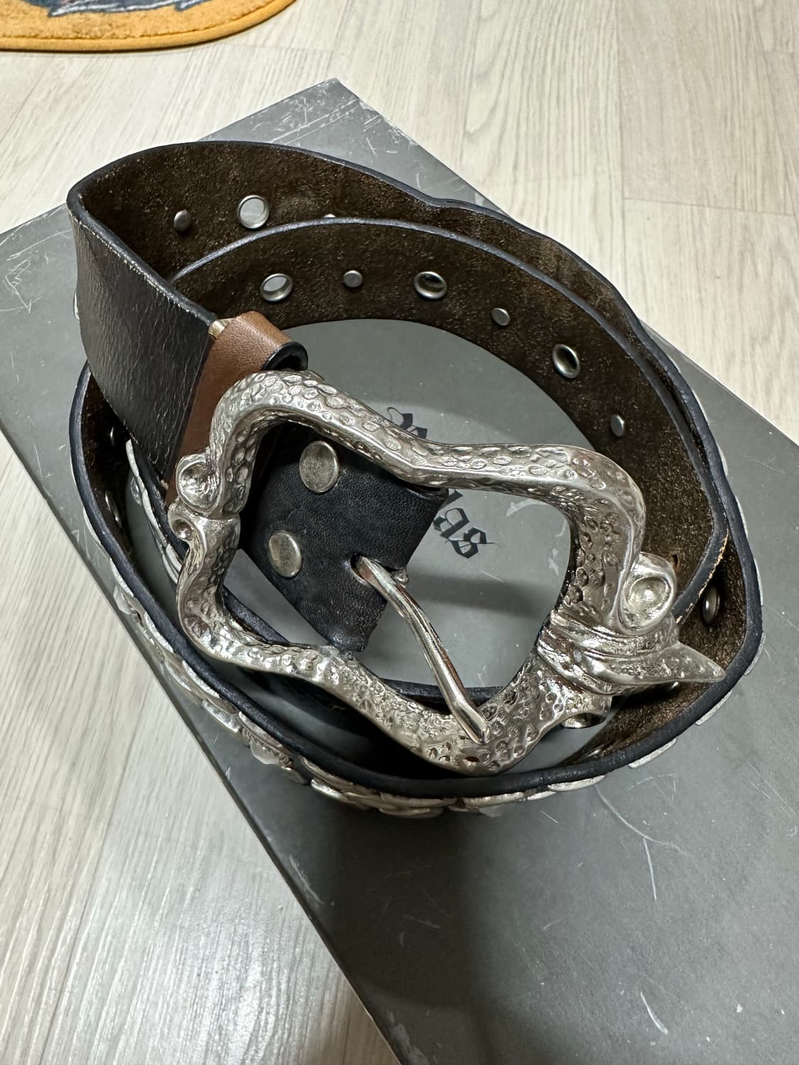 00‘s diavlo leather studs belt 상품이미지1