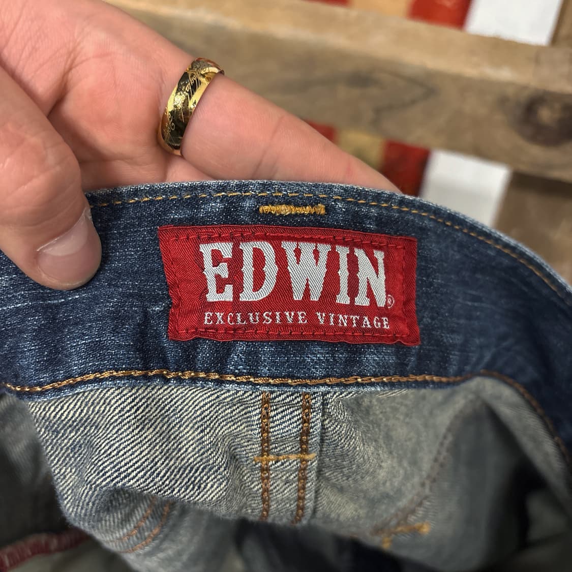 00s 에드윈 익스클루시브 423XV 캣브러쉬 워싱 데님팬츠 N1196 상품이미지8