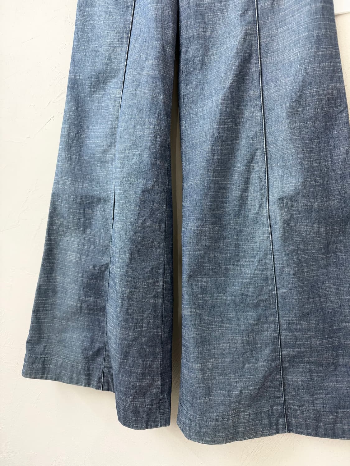 샤넬 2003ss 샴브레이 벨보텀 팬츠 상품이미지3