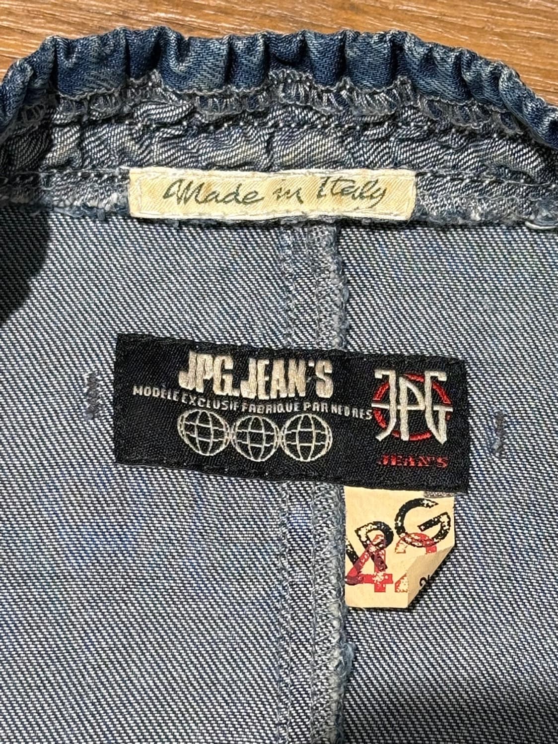 장 폴 고티에 진스 90s 집업 데님 블라우스 상품이미지7