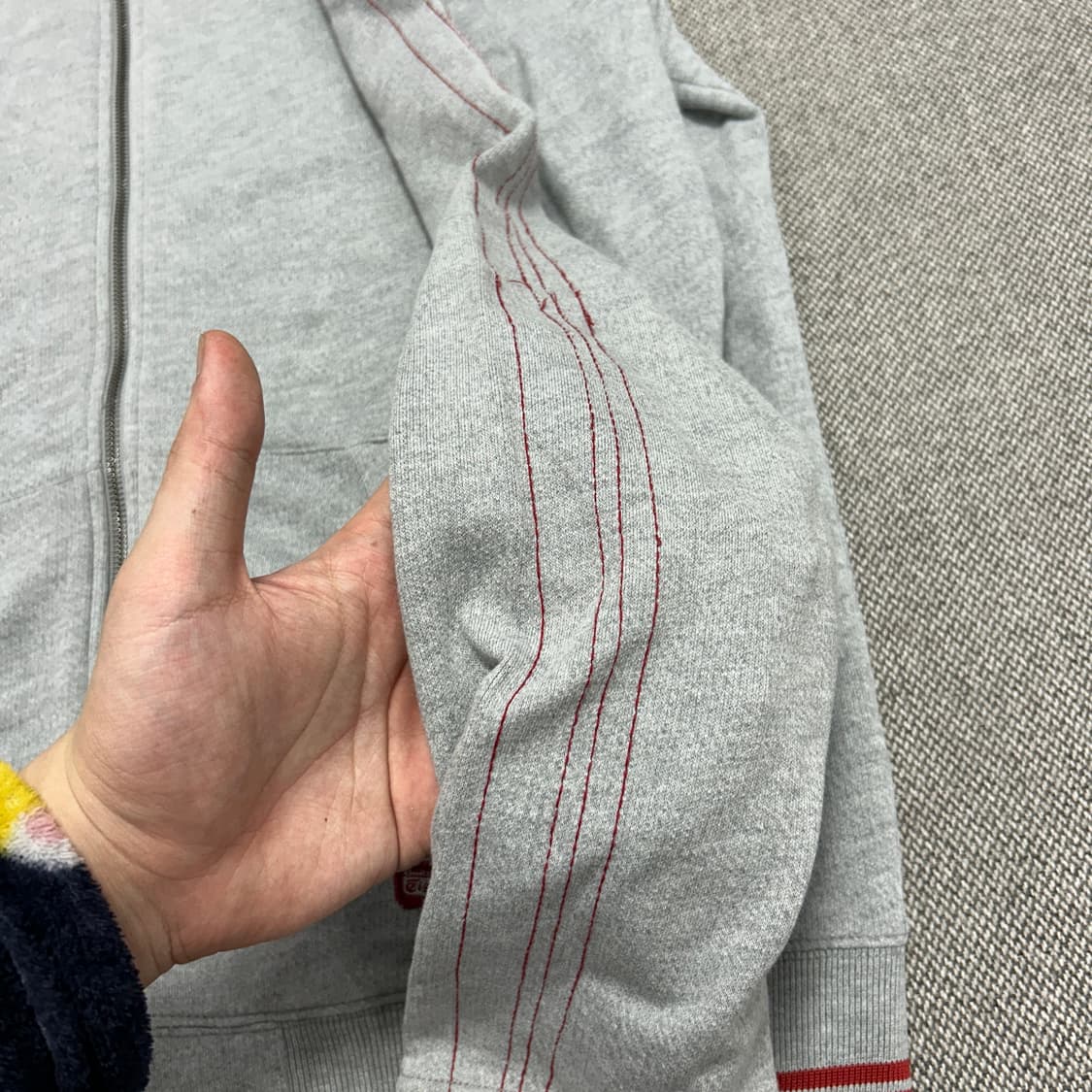 오니츠카타이거 빅로고 코튼 스웻집업(XL) 상품이미지8