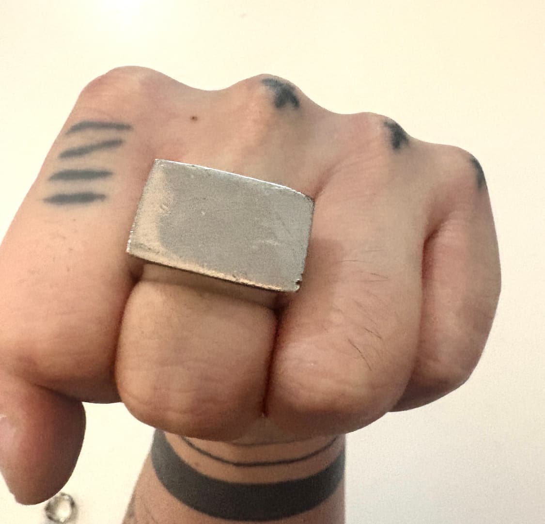 TTF✳️드리스반노튼 스퀘어 블럭 링 상품이미지5