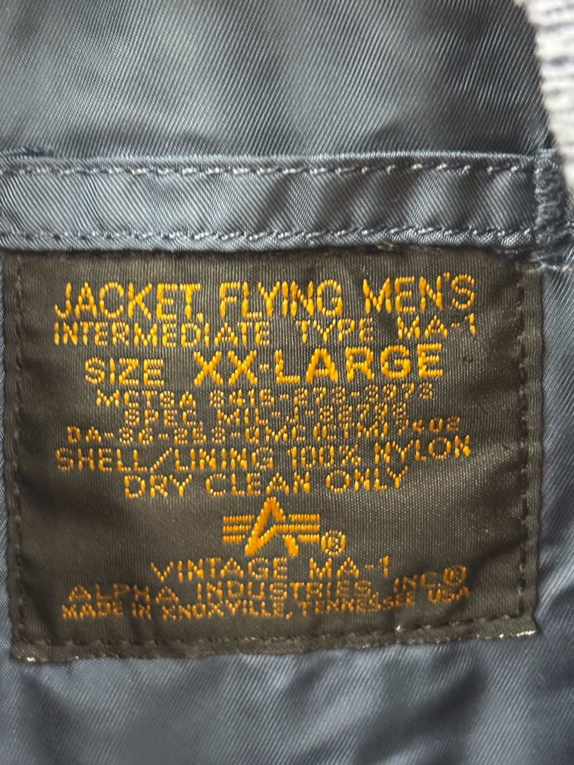 알파인더스트리 MA-1 네이비 XXL 항공점퍼 상품이미지4