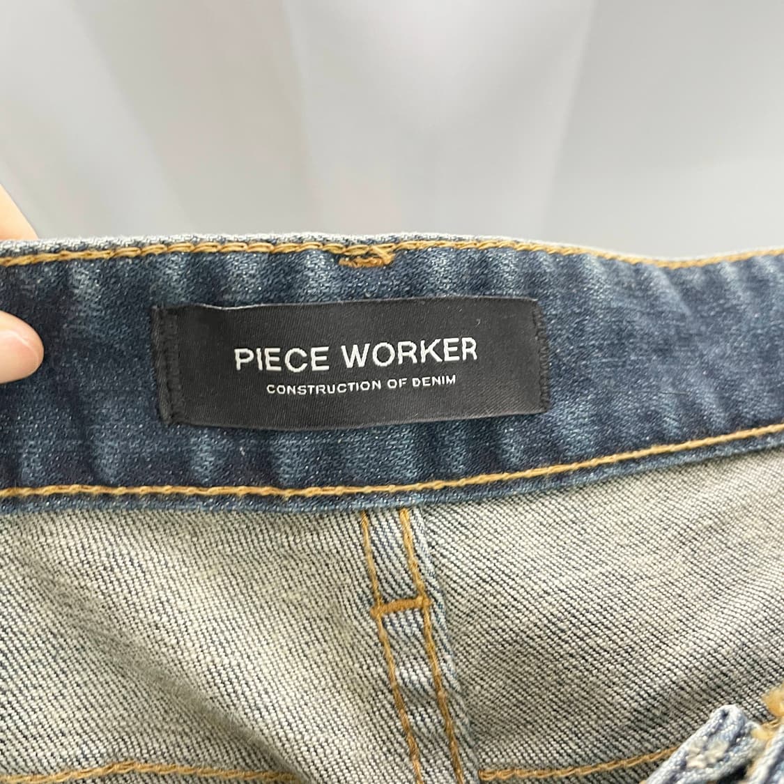 A2 피스워커(Piece Worker) 슬림 핏 워싱 데님 팬츠 32청 상품이미지5