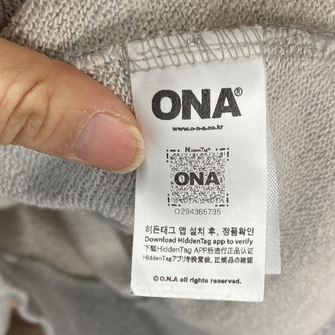 ONA 여성캐주얼맨투맨티 그레이 FREE  상품이미지5