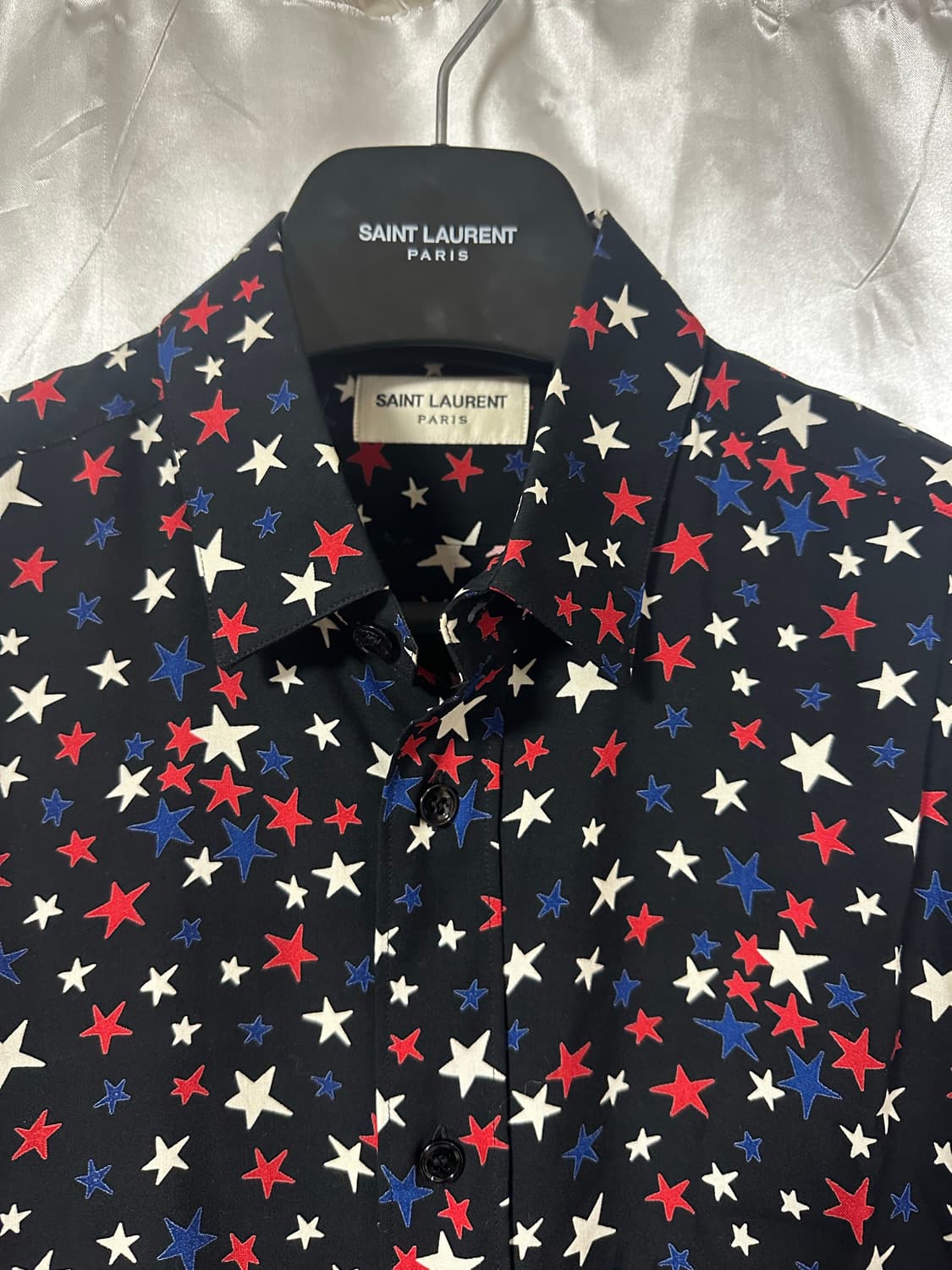 생로랑 스타 실크 셔츠 상품이미지2