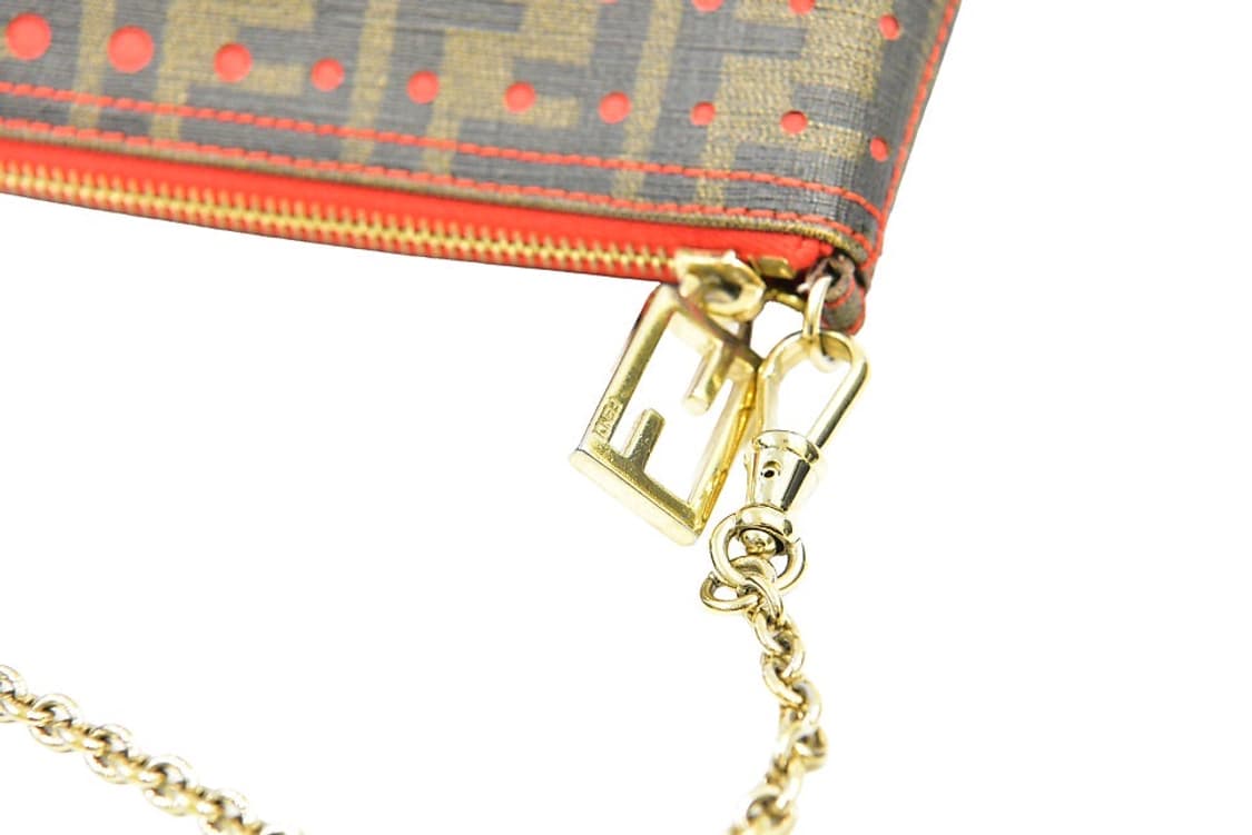 펜디 주카 레드 Dots 포쉐트 체인백(정품) 상품이미지8