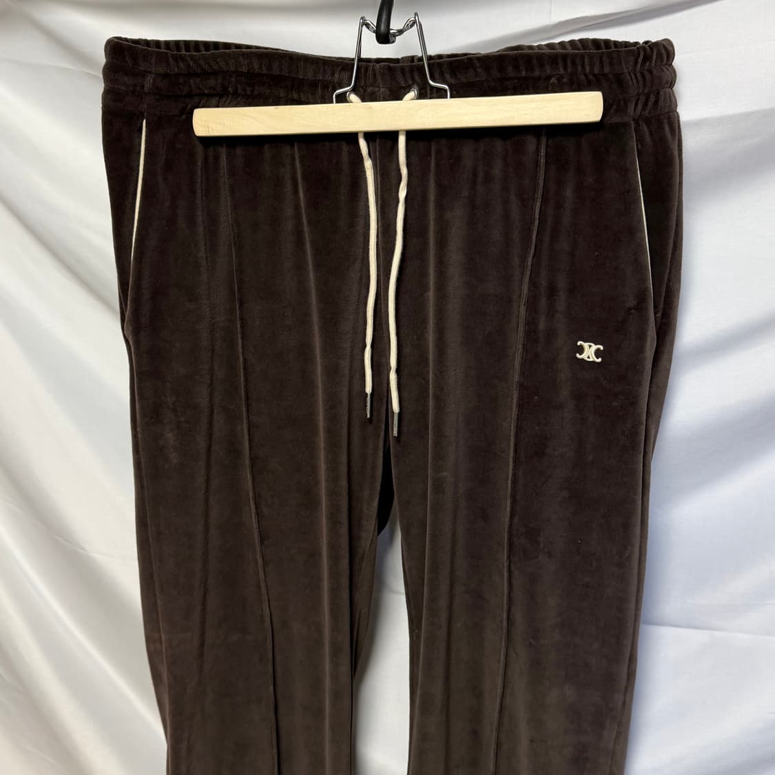 [2XL,L] 셀린느 트리오페 벨벳 트랙 자켓 집업 셋업 브라운 상품이미지7