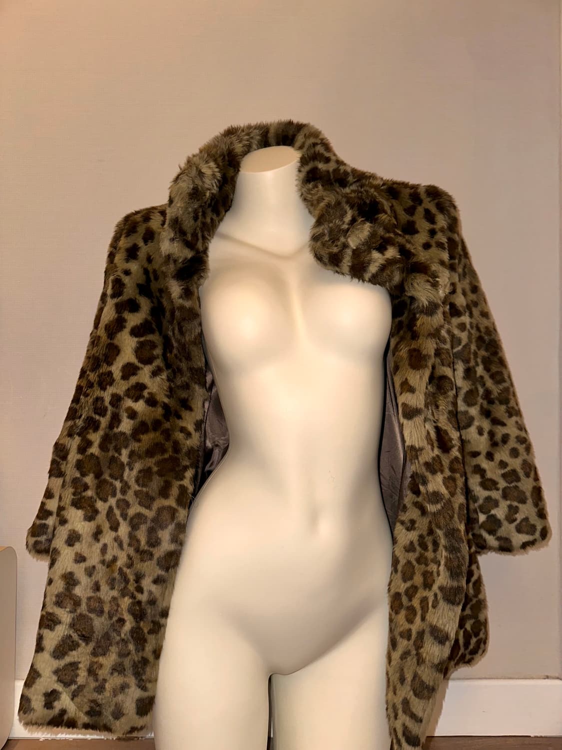 레오파드 호피 빈티지 퍼 자켓 갸루 상품이미지1