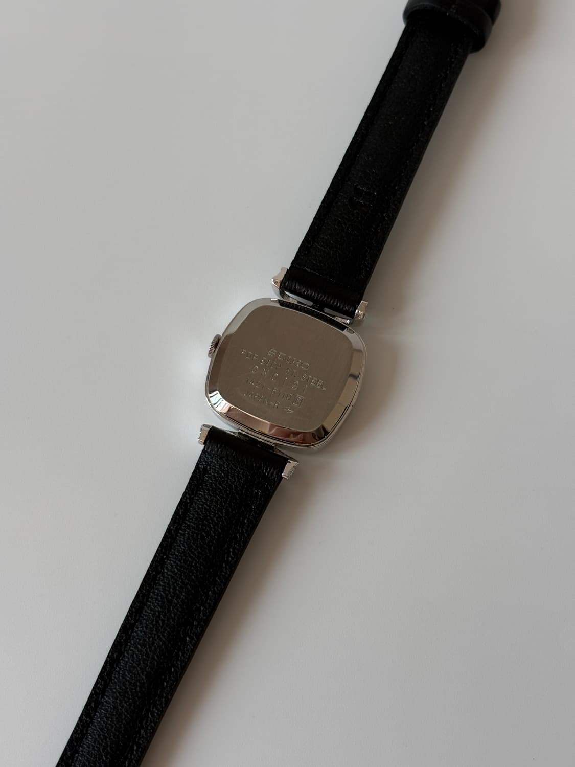 1980s Texture Bezel Square Ladies Quartz 상품이미지6