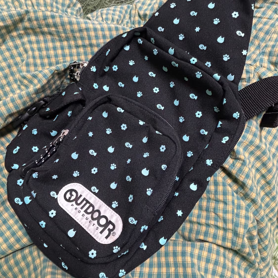 아웃도어 프로덕트 고양이 도트 슬링백 크로스백 일본 빈티지 하구미 가방 상품이미지1