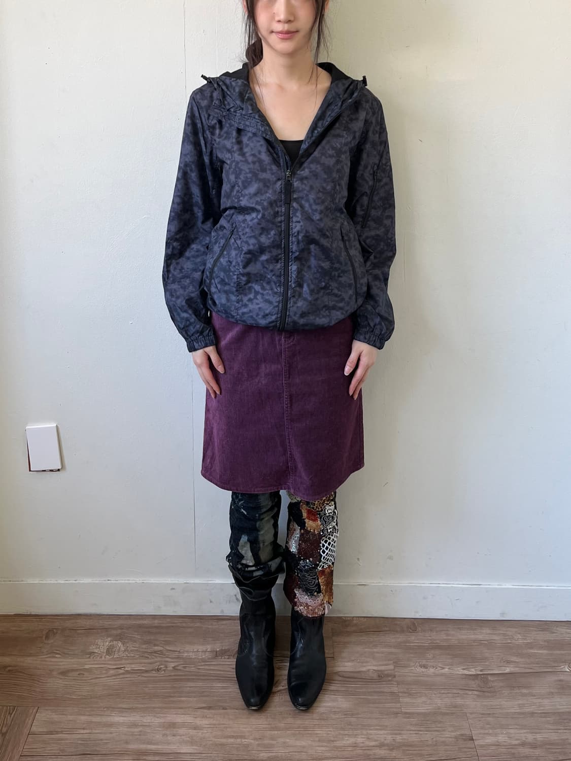 Japan vtg 레오파드 바람막이 상품이미지8