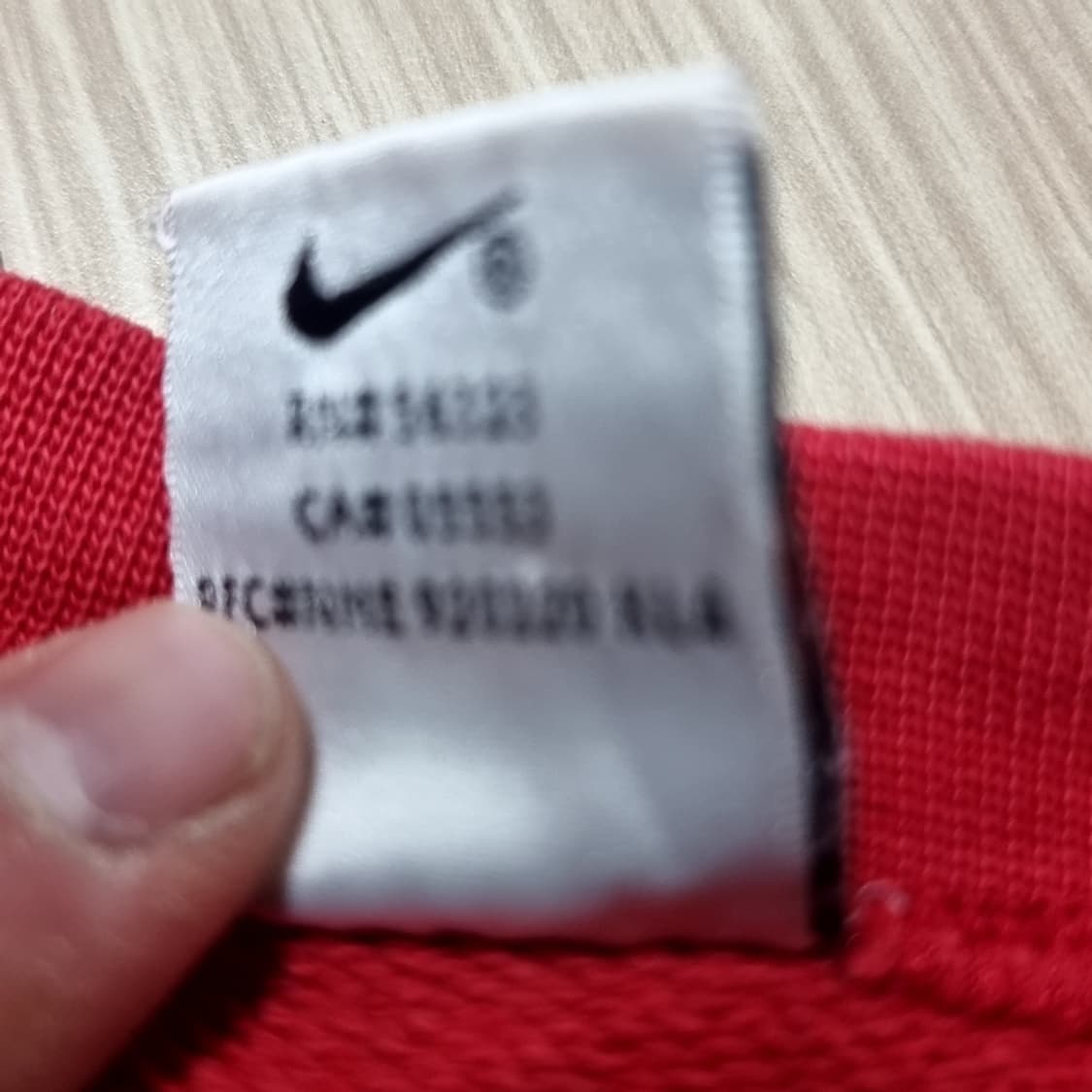 일본제 80s 나이키 스우시 레드 맨투맨 티셔츠(L) 상품이미지2