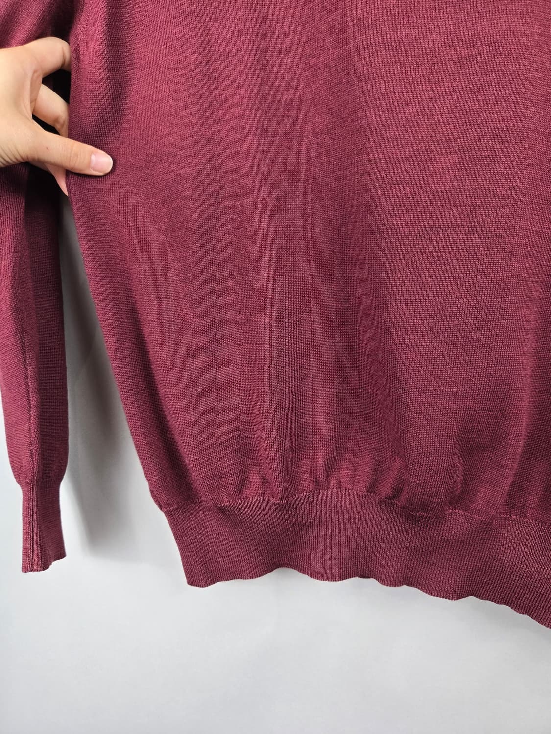 [무료배송]에르메네질도 제냐 50 남성 울100 카라 긴팔 니트 니트티 상품이미지8