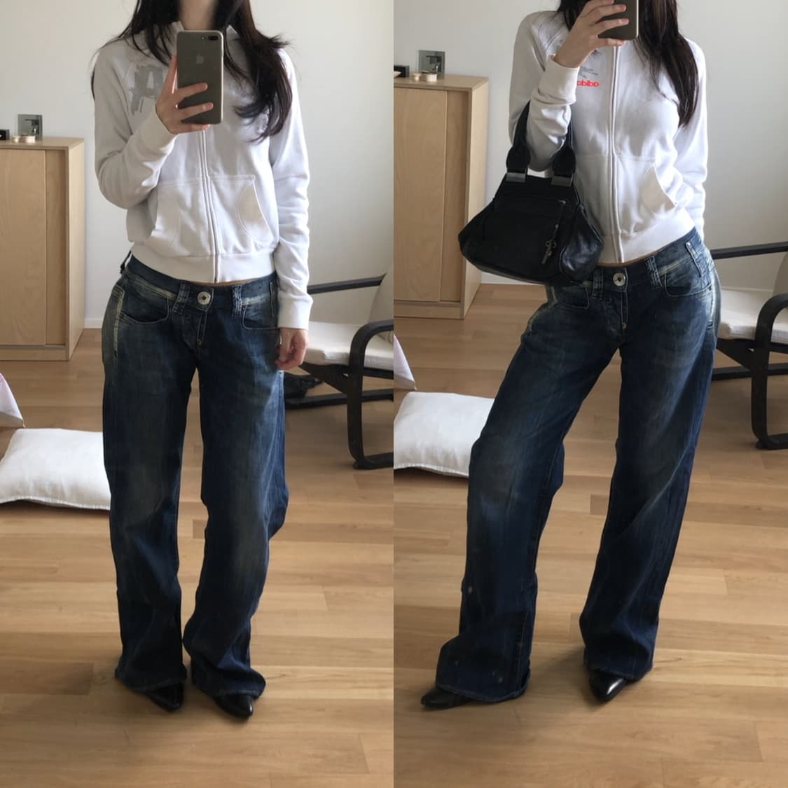 [직수입] 빈티지 diesel 레더 토트 백 블랙 상품이미지5