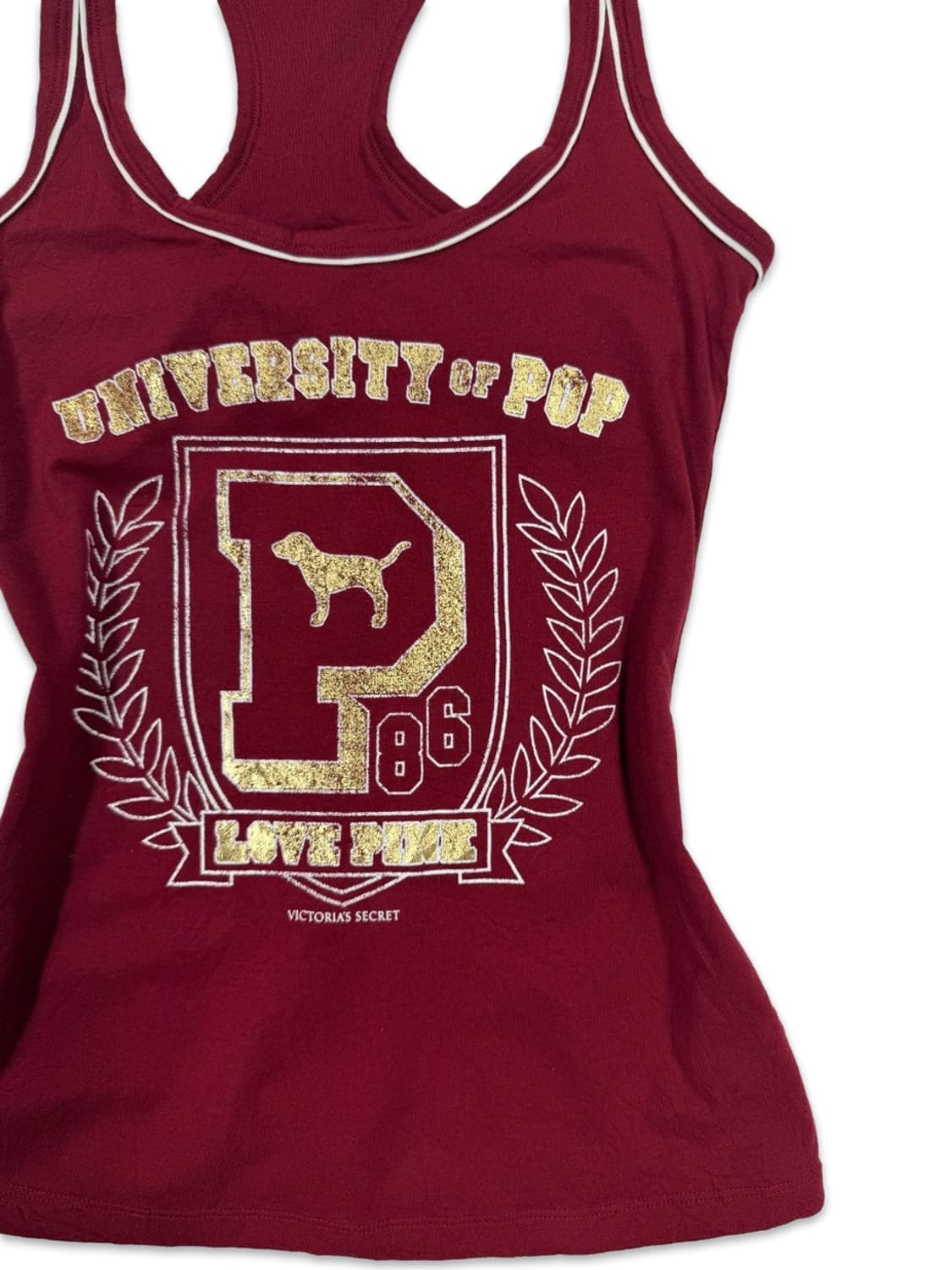 빈티지 Victoria's Secret 레터링 슬리브리스 상품이미지3