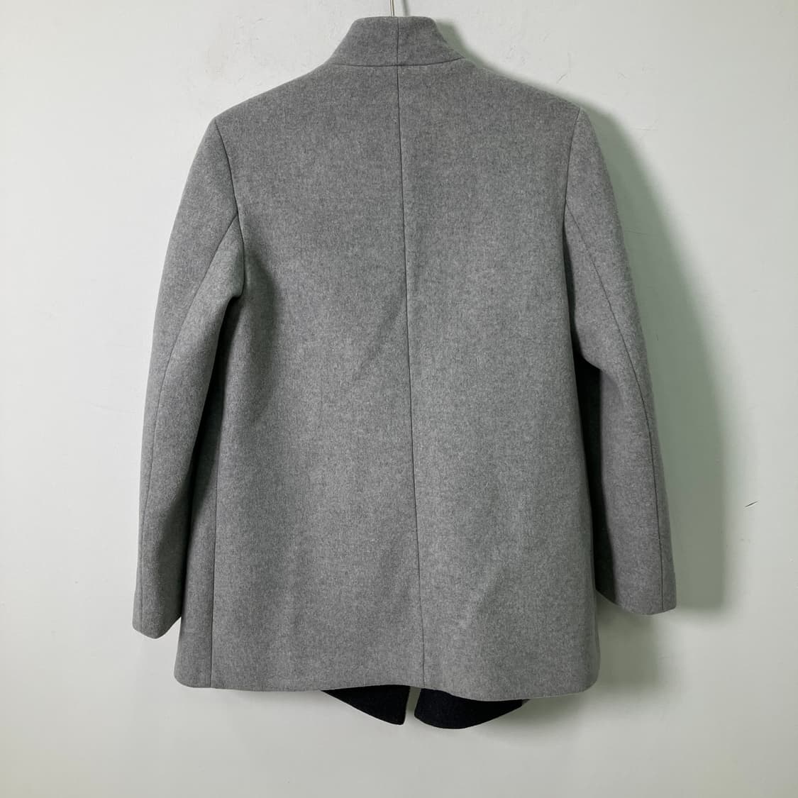 띠어리 그레이 울 캐시미어 하이넥 하프 코트 M 상품이미지2