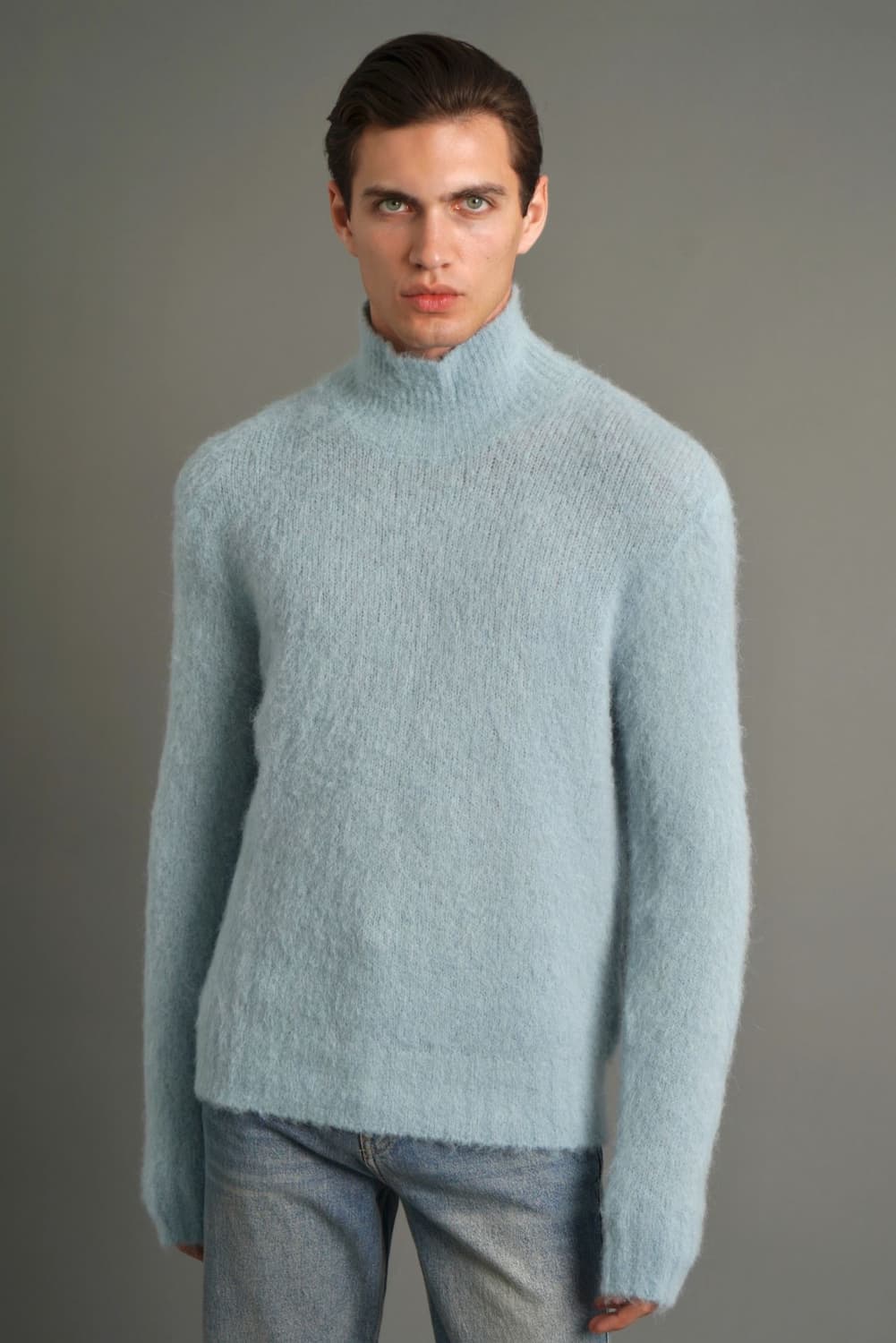 아미 알파카 헤어리 하이넥 니트 L사이즈 상품이미지2