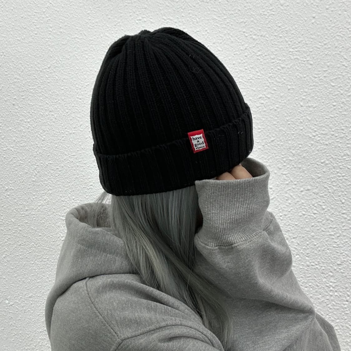 해브어굿타임 블랙 비니 상품이미지2