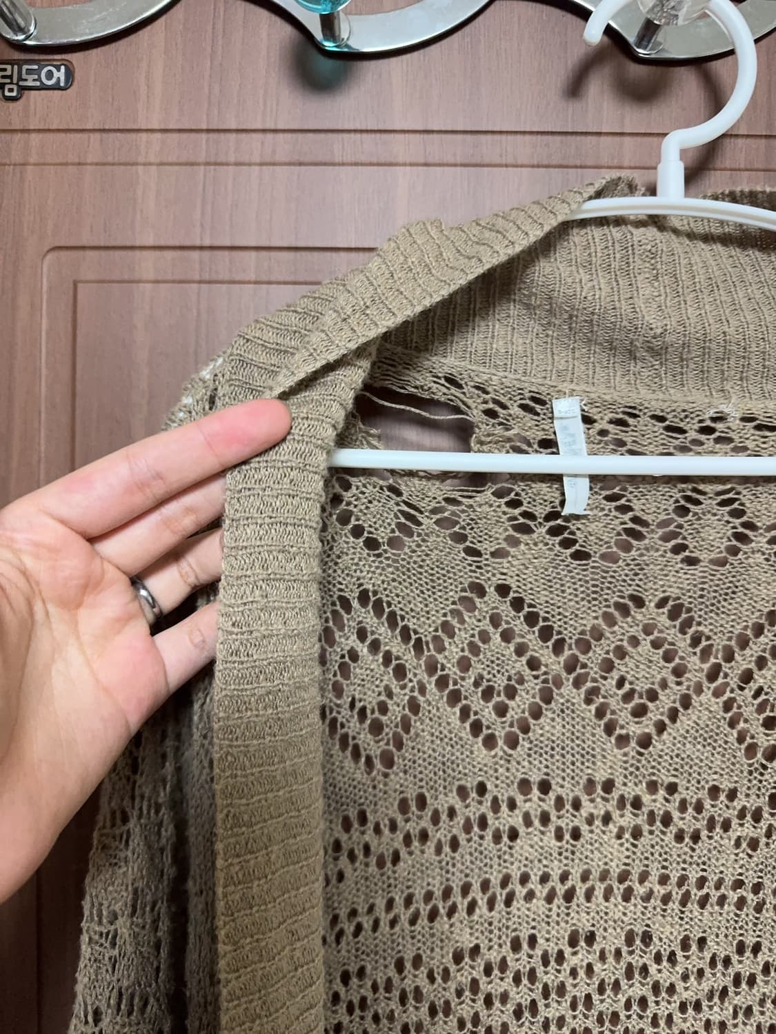 모리걸 하구미 히피 일본 빈티지 베이지 브라운 크로셰 볼레로 상품이미지2