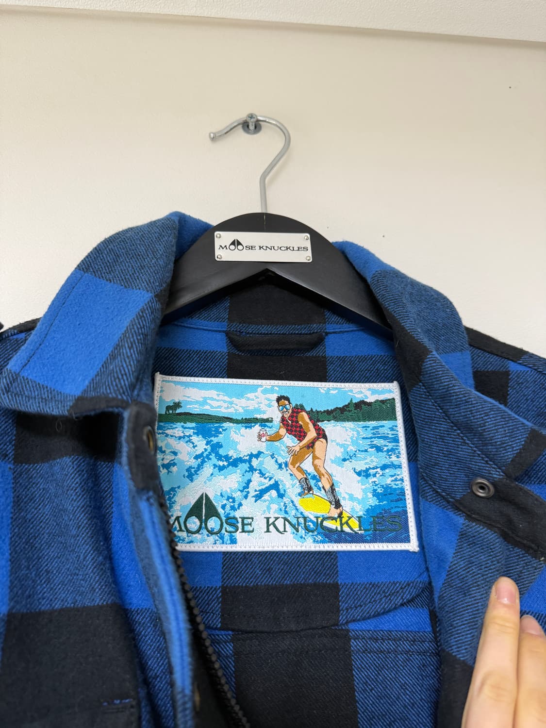 무스너클 체크셔츠자켓 xs 66 상품이미지2