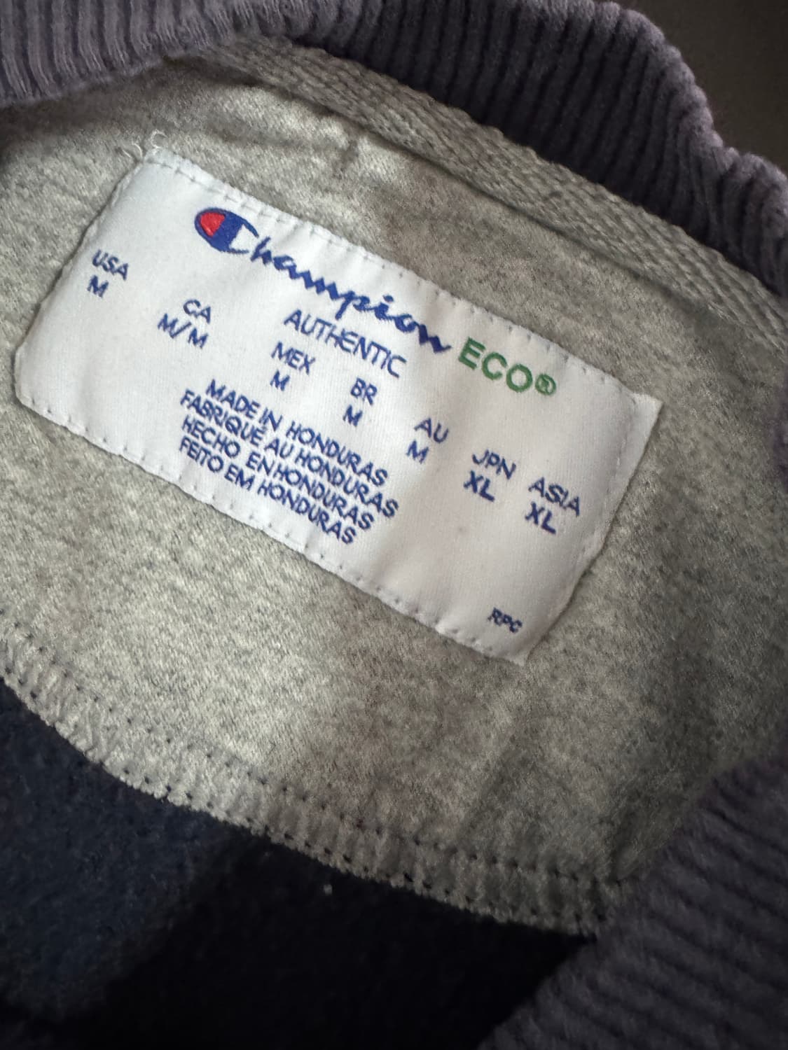 챔피온 미니멀 로고 트레이닝 기모 맨투맨 M 네이비 상품이미지3