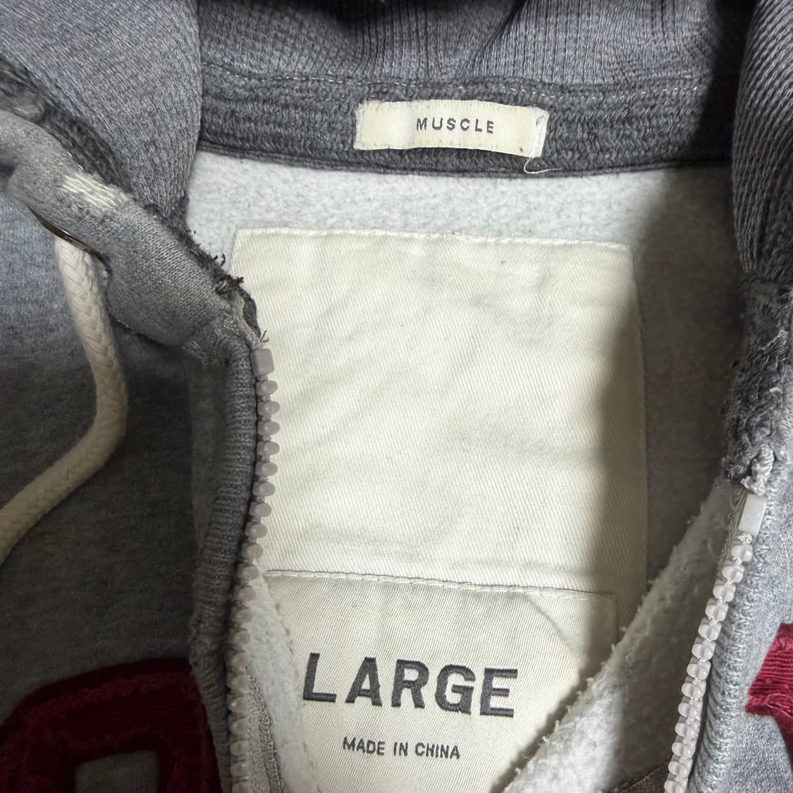 아베크롬비 그레이 후드집업 L 상품이미지3