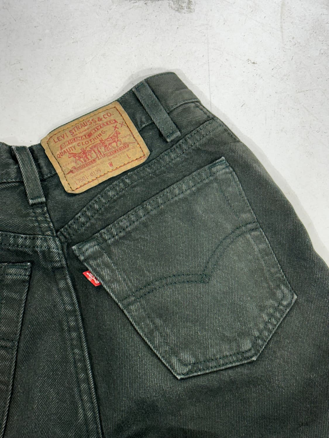 리바이스 17501 카키 워크 데님 팬츠 청바지 M 상품이미지6