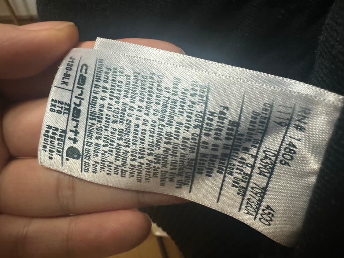 [2xl] 칼하트 j130 샌드스톤 BLK 상품이미지5