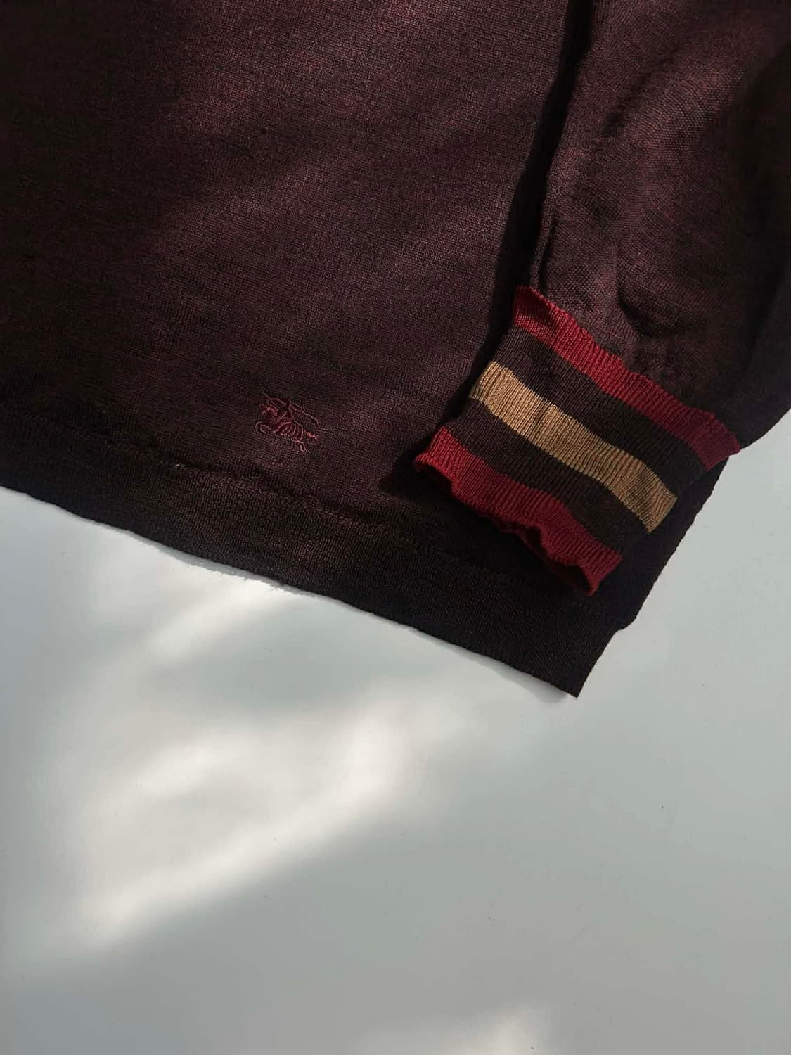 [100] 버버리 잉글랜드 버건디 울 폴로 니트 상품이미지7