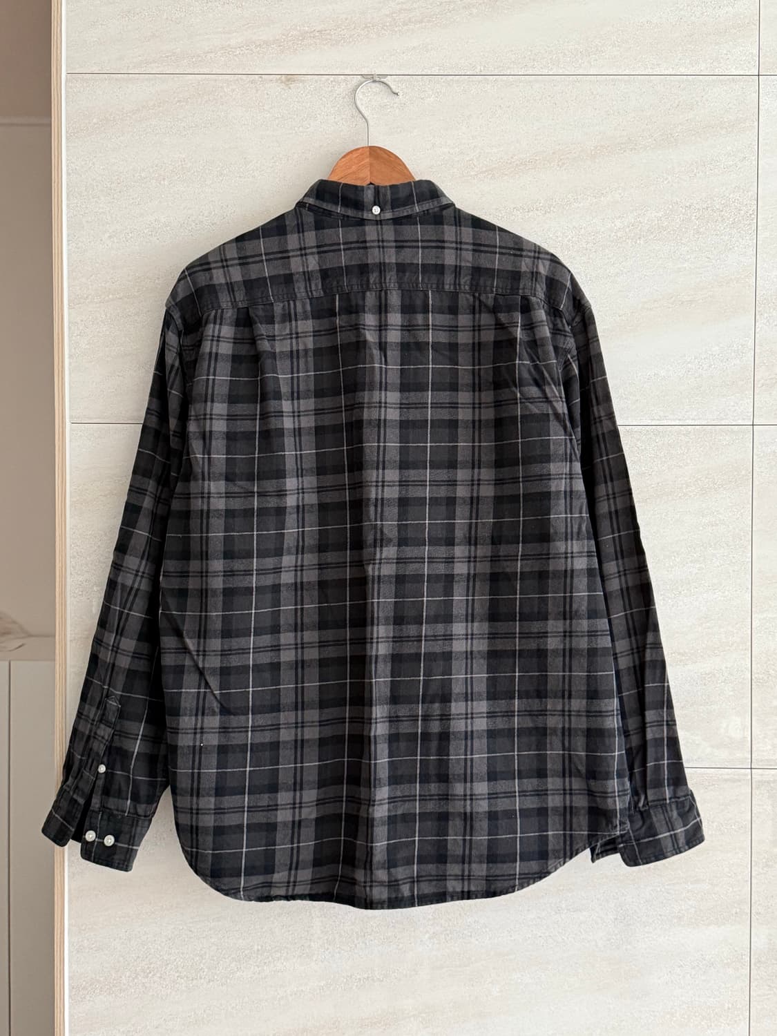 슈프림 24fw 플레이드 플란넬 셔츠 블랙 상품이미지2