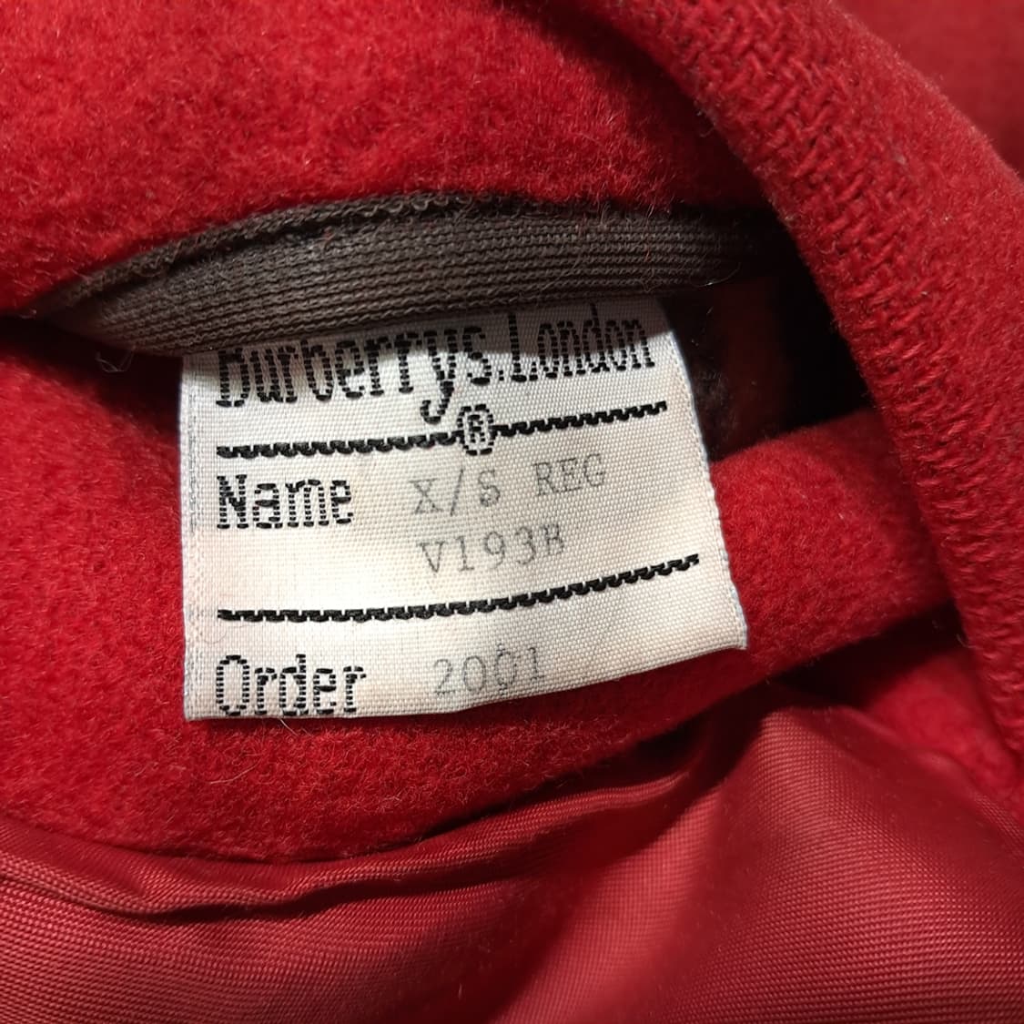 CL001 버버리 영국판 빈티지 노바체크안감 레드 더플코트 상품이미지9